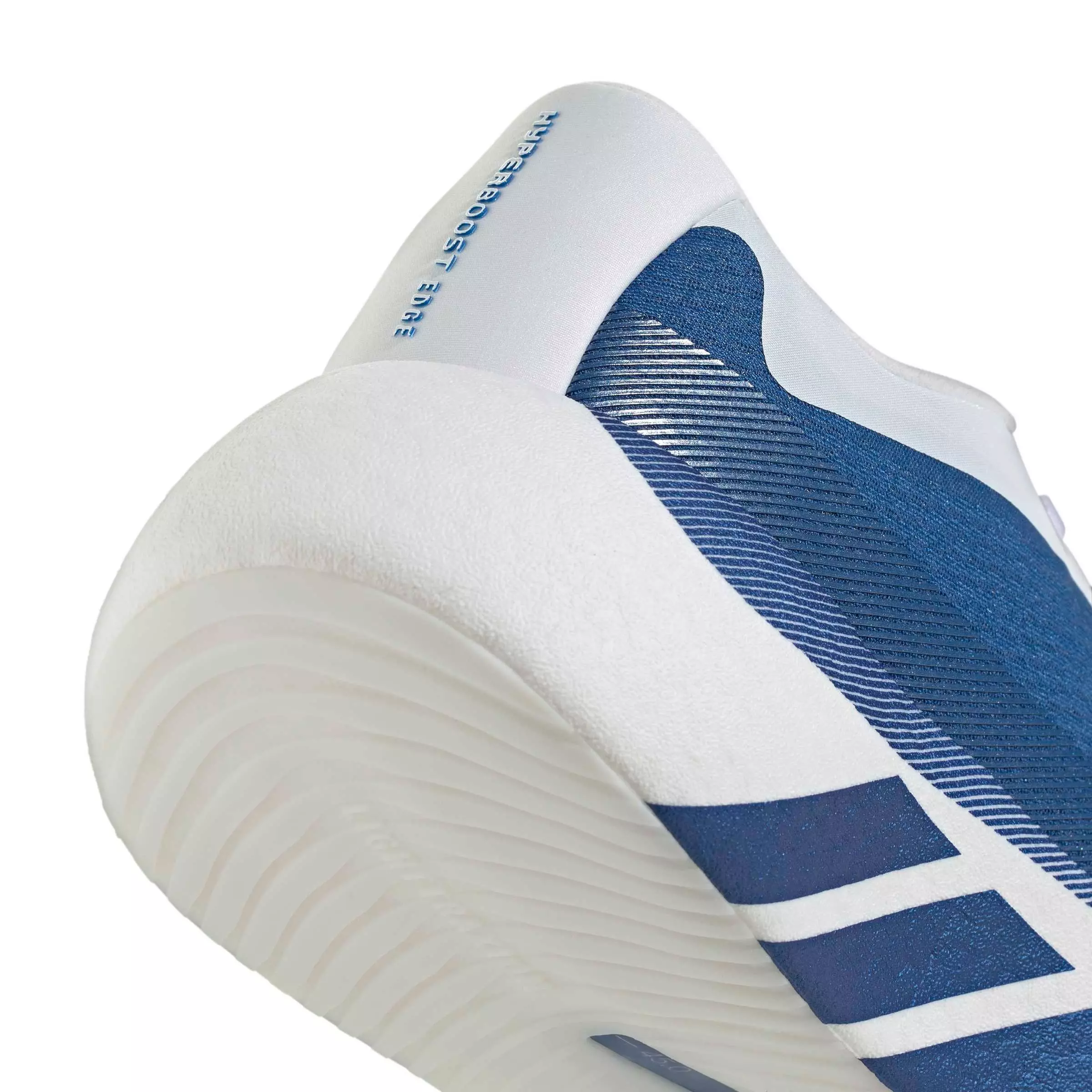 adidas Hyperboost Edge "Ftwr White/Eqt Blue/Zero Metallic" Women's Running Shoe - WHITE/BLUE/ZERO