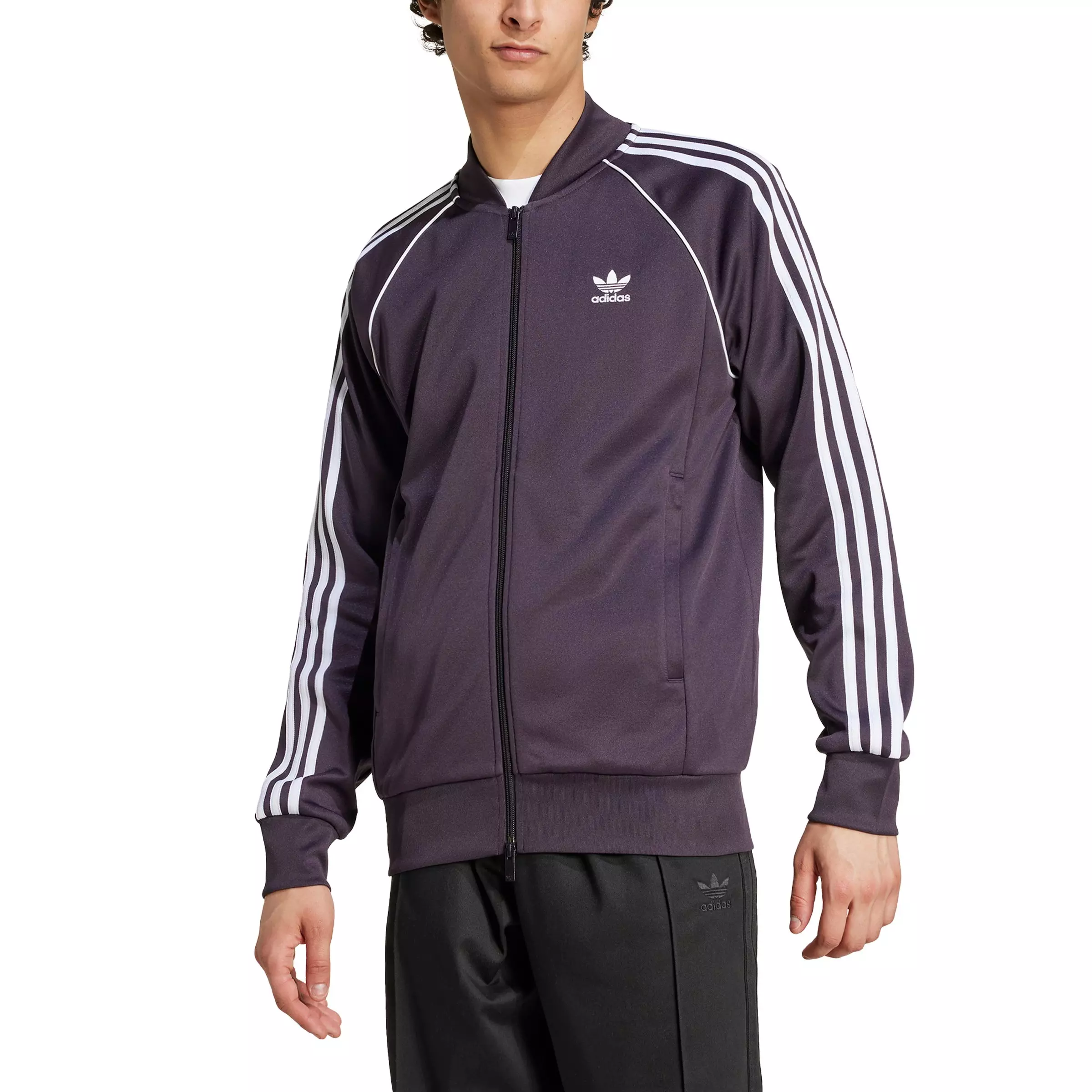 adidas Originals Men's Adicolor Classics SST Track Jacket - Dark Purple - DARK PURPLE