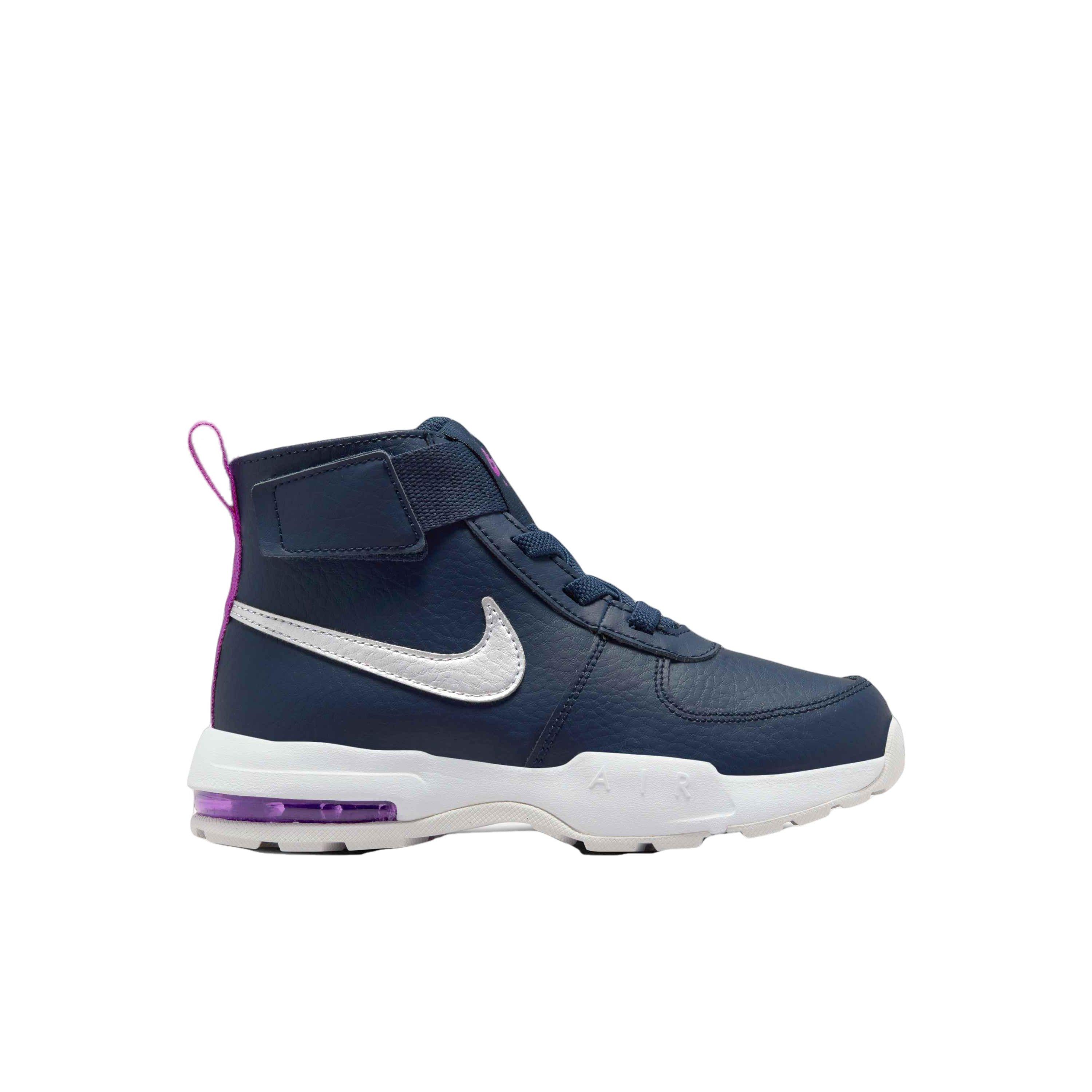 Nike Air Max Goaterra 2.0 "Midnight Navy/Metallic Silver" Preschool Boys' Boot - NAVY/SILVER Thumbnail View 1