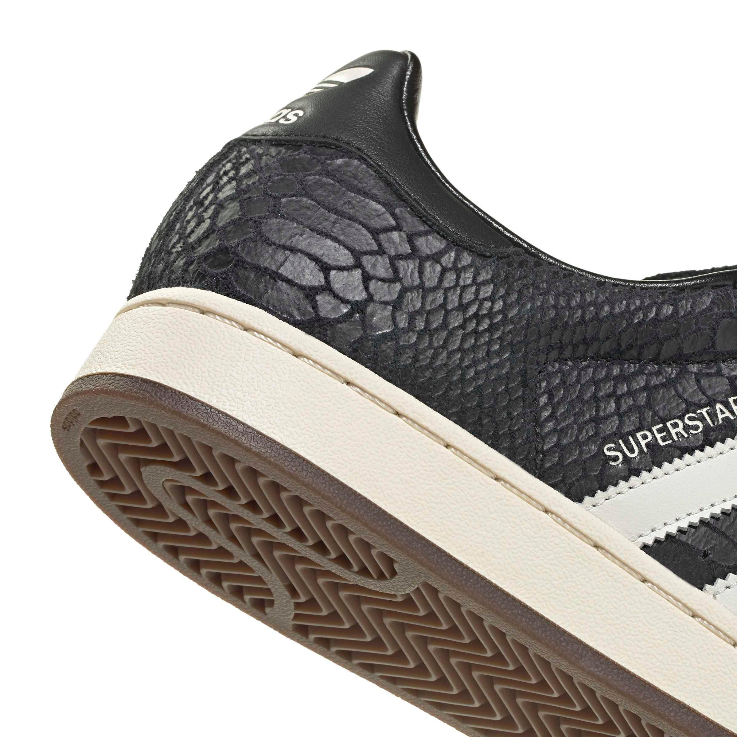 adidas Men's Originals Superstar II SE Croc Casual Shoes in Core Black/White/Cream White | Size: 8.5