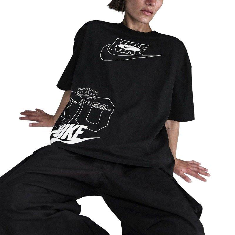 Nike Women's Sportswear Dance Oversized T-Shirt - Black - BLACK Thumbnail View 3