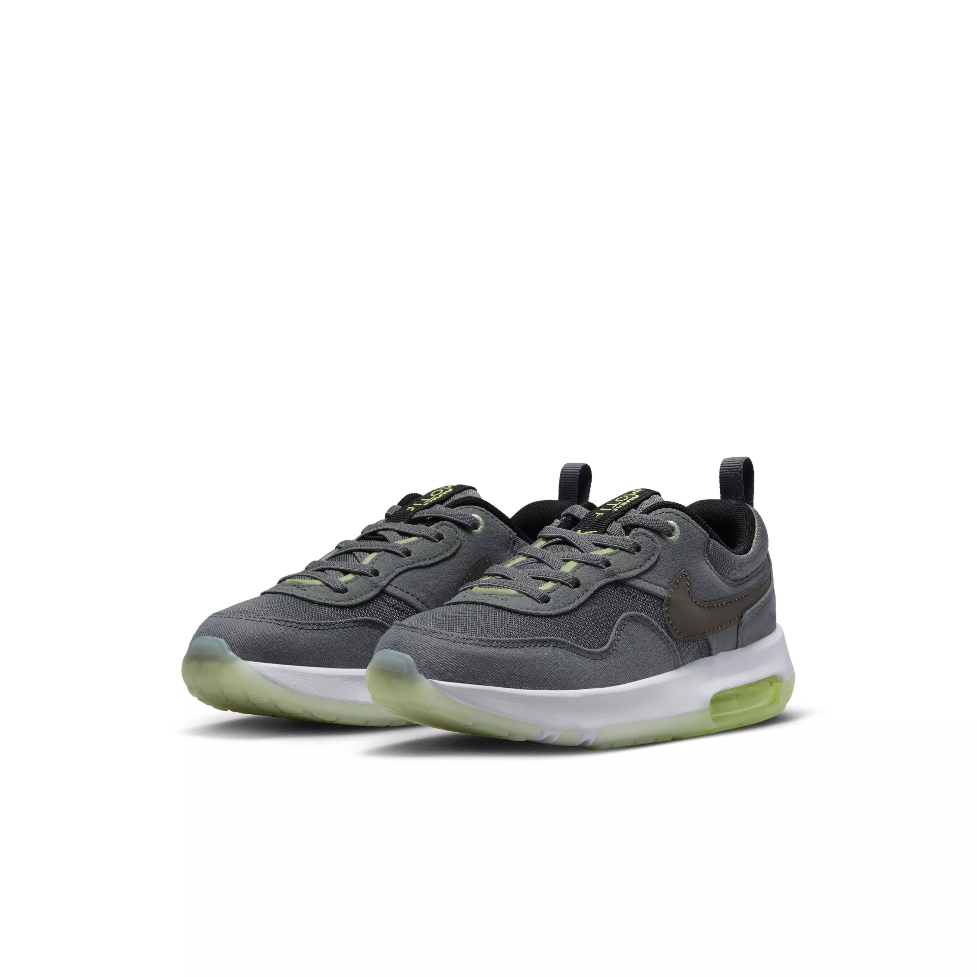 Nike Air Max Motif "Smoke Grey/Black/Barely Volt/Volt" Preschool Boys' Shoe - GREY/BLACK/VOLT/VOLT