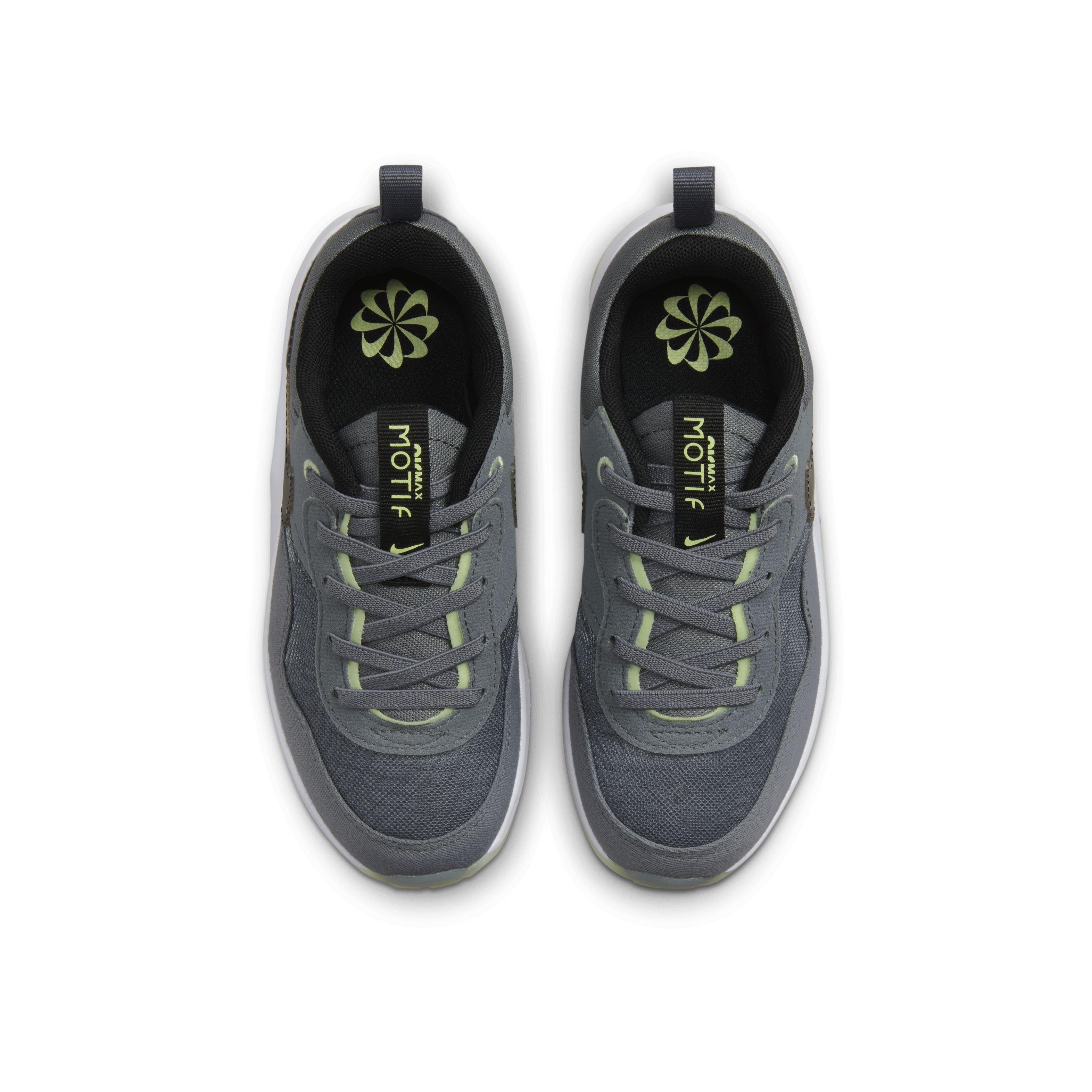 Nike Air Max Motif Preschool Boys' "Smoke Grey/Black/Barely Volt/Volt" Shoe