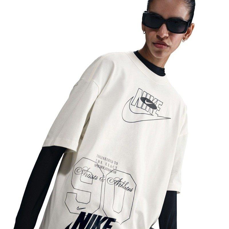Nike Women's Sportswear Dance Oversized T-Shirt - White - WHITE Thumbnail View 1