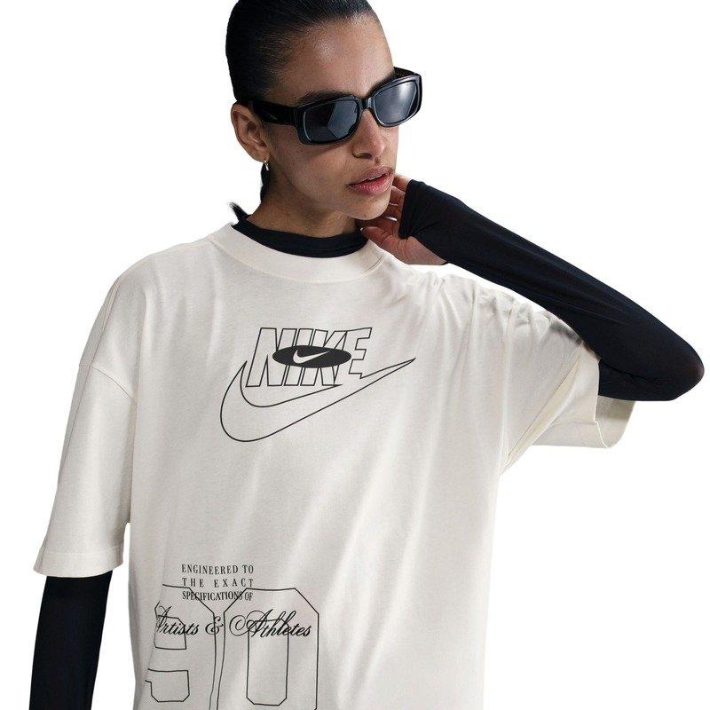 Nike Women's Sportswear Dance Oversized T-Shirt - White - WHITE Thumbnail View 3
