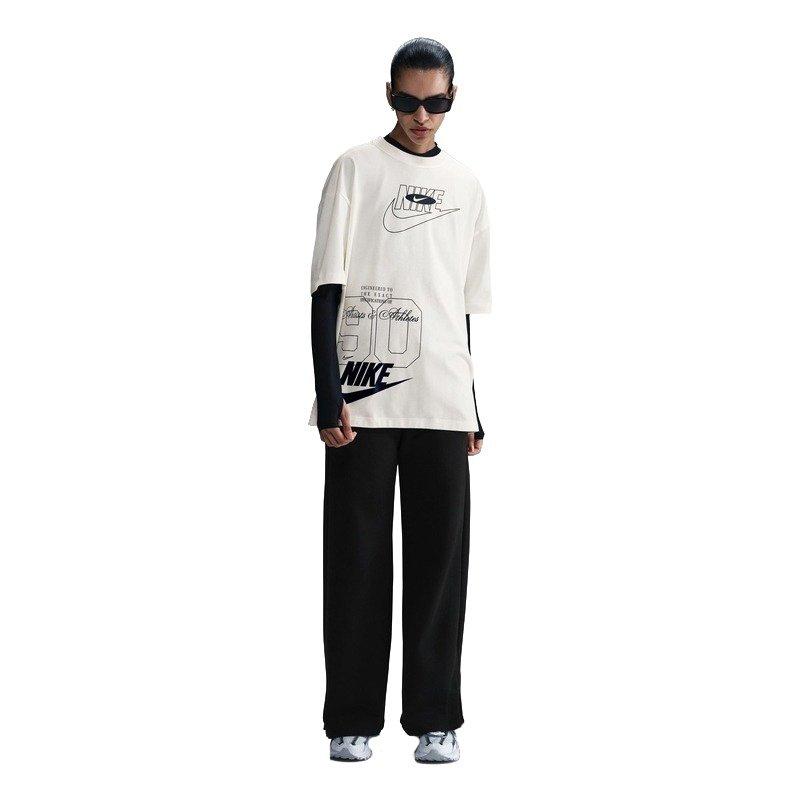 Nike Women's Sportswear Dance Oversized T-Shirt - White - WHITE Thumbnail View 4