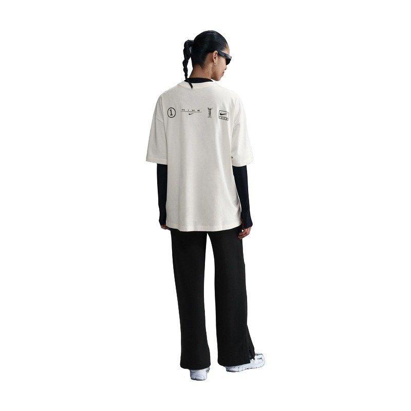 Nike Women's Sportswear Dance Oversized T-Shirt - White - WHITE Thumbnail View 5