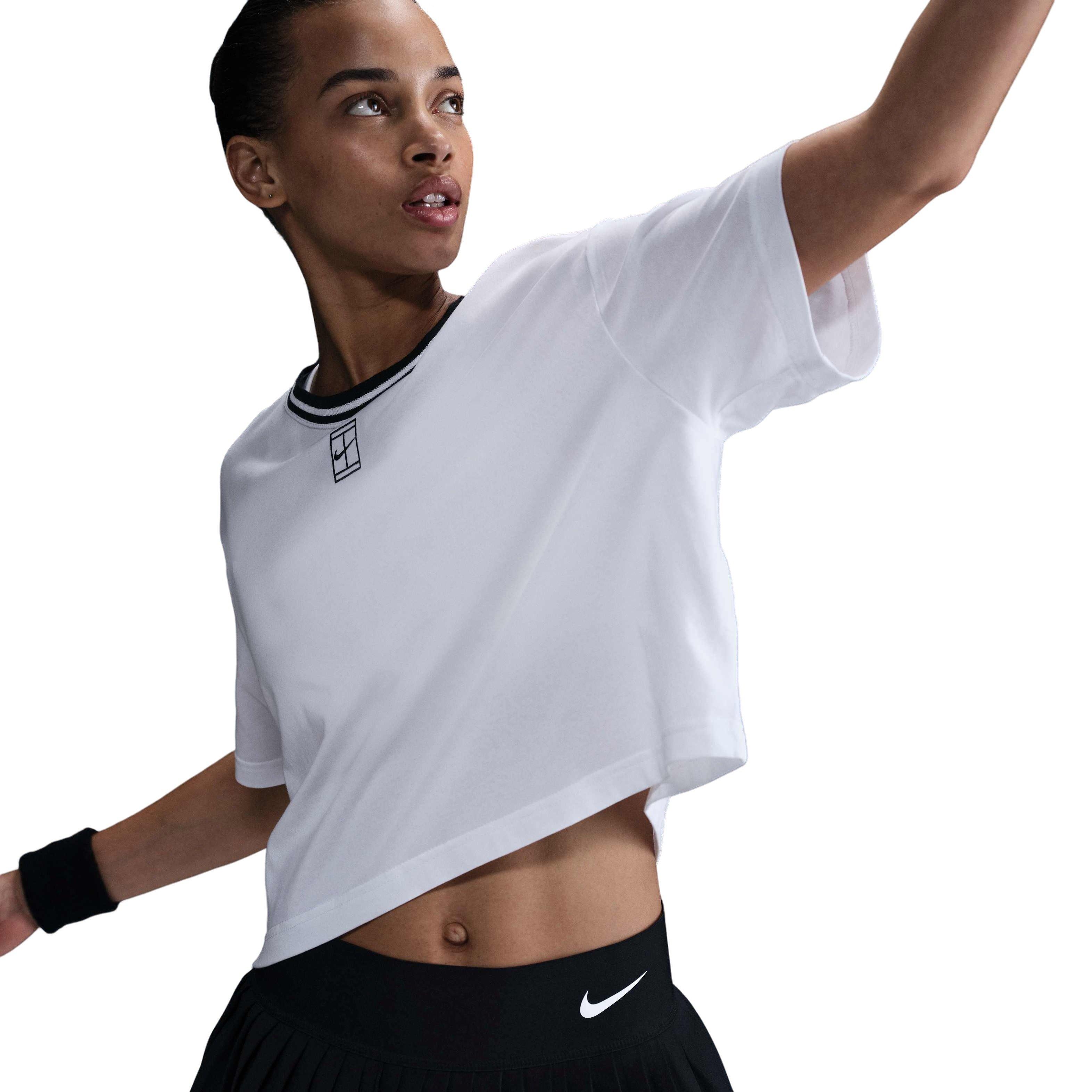 Nike Heritage Women's Cropped Crew Neck T-Shirt - White