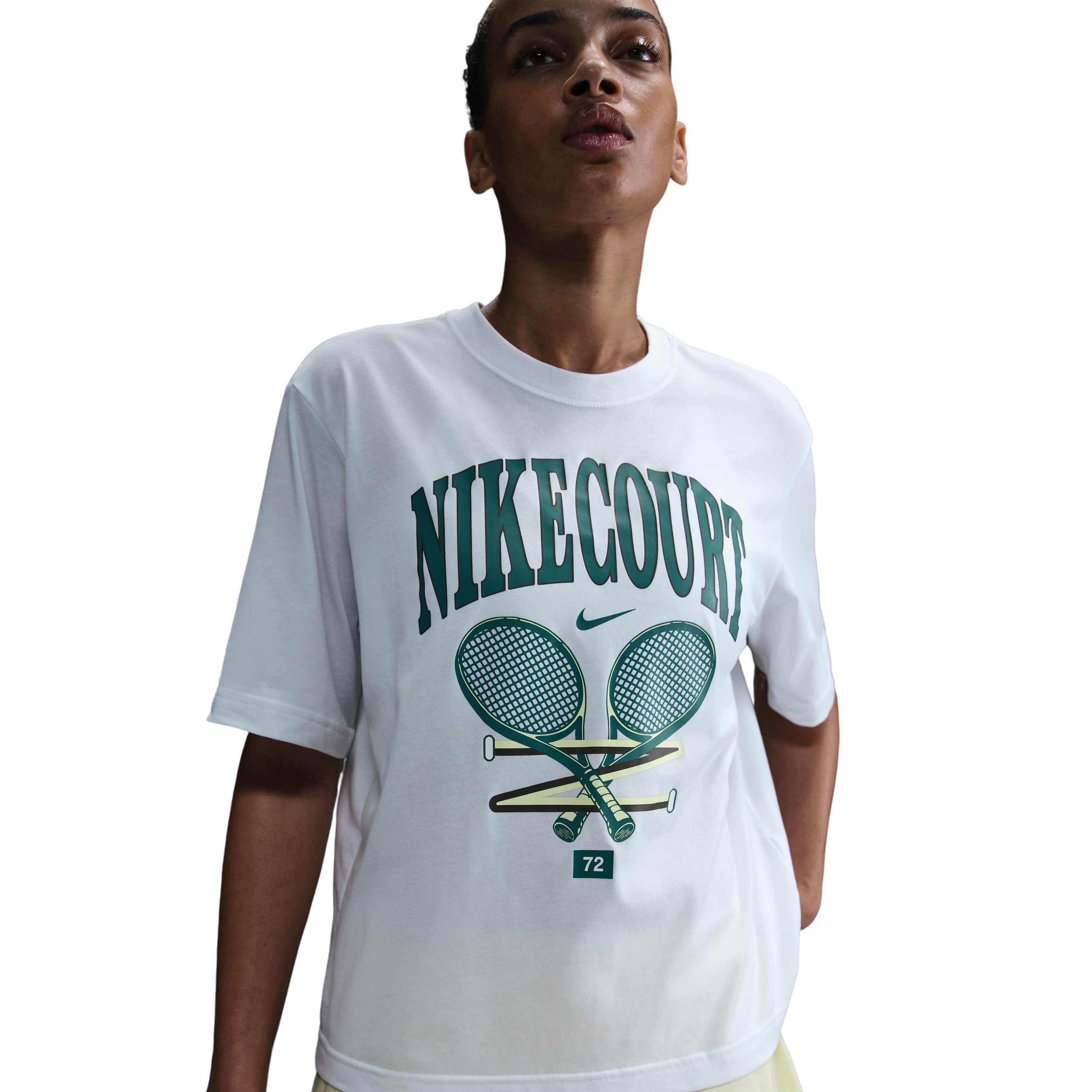 Nike Women's Slam Dri-FIT Short-Sleeve T-Shirt-White - WHITE Thumbnail View 1