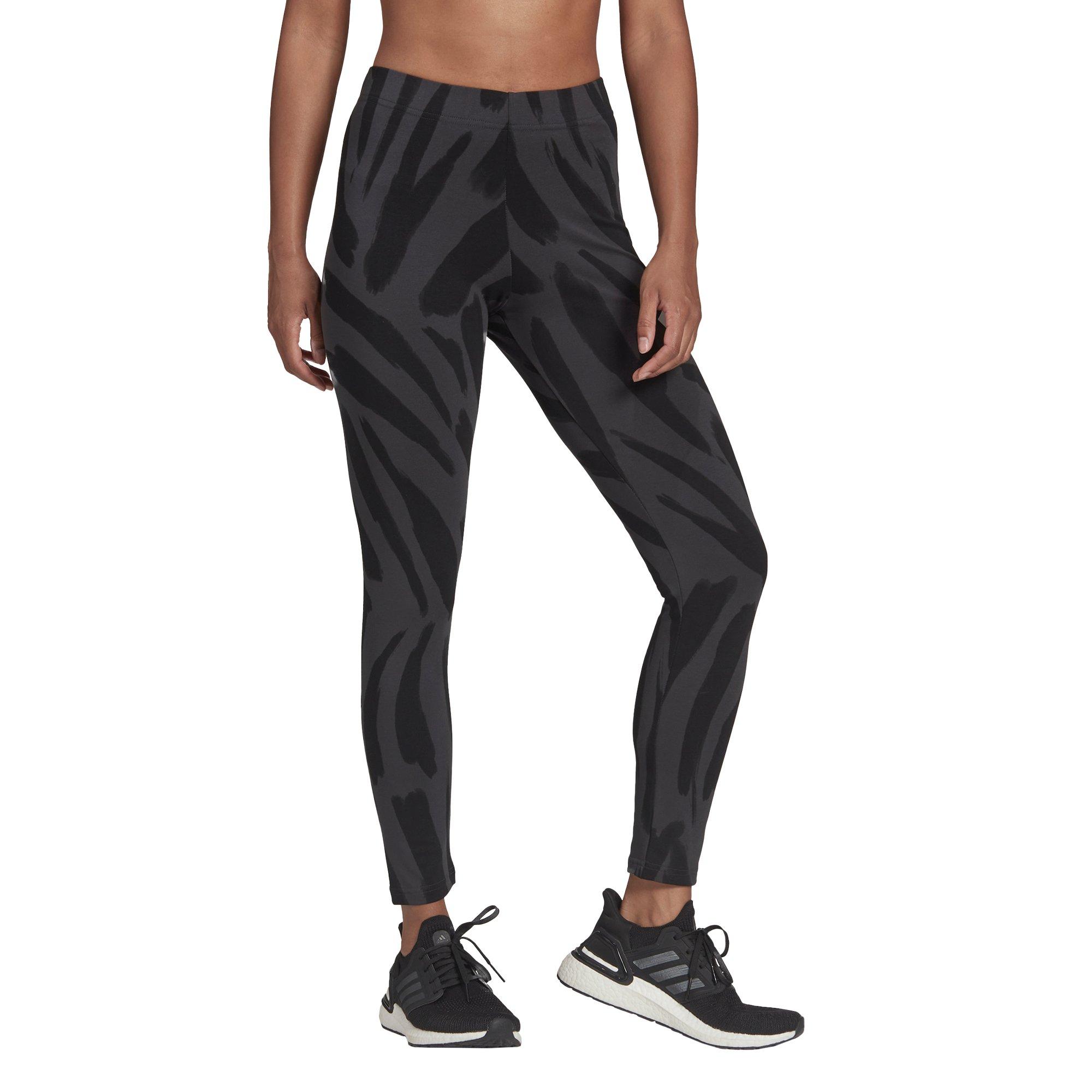 adidas Women's Sportswear Future Icons Feel Fierce Graphic Leggings -  Grey/Black - Hibbett