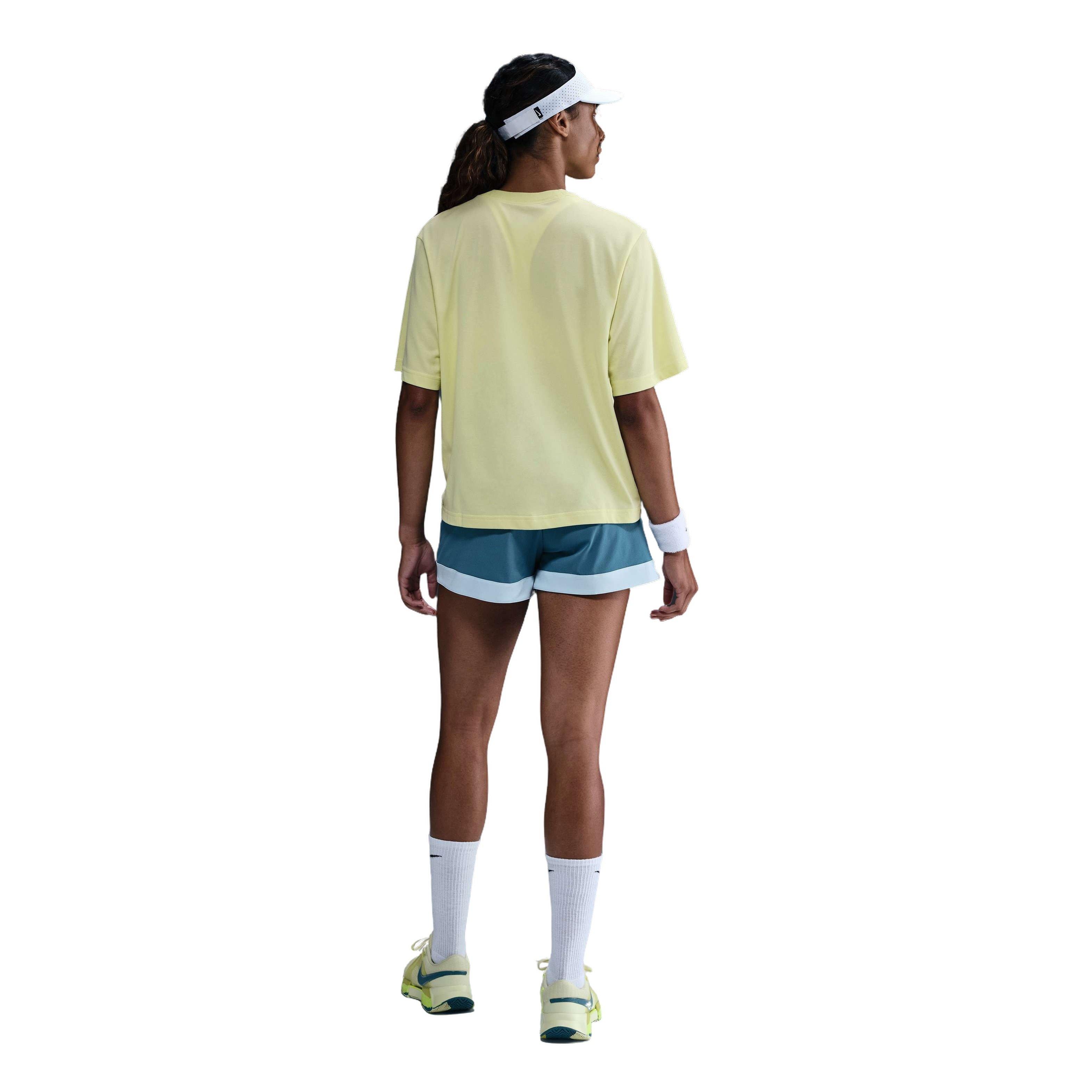 Nike Women's Slam Dri-FIT Short-Sleeve T-Shirt-Yellow - GREEN Thumbnail View 5
