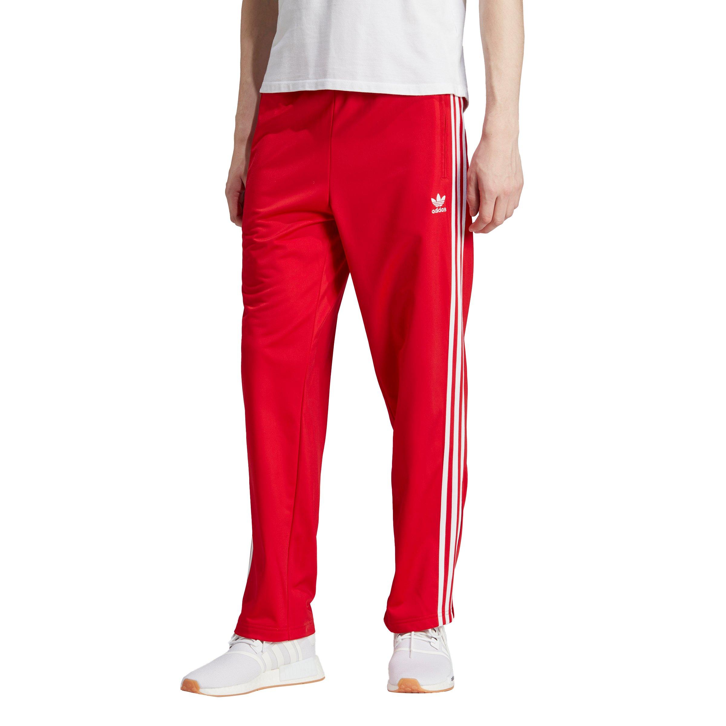 Red mens adidas pants online