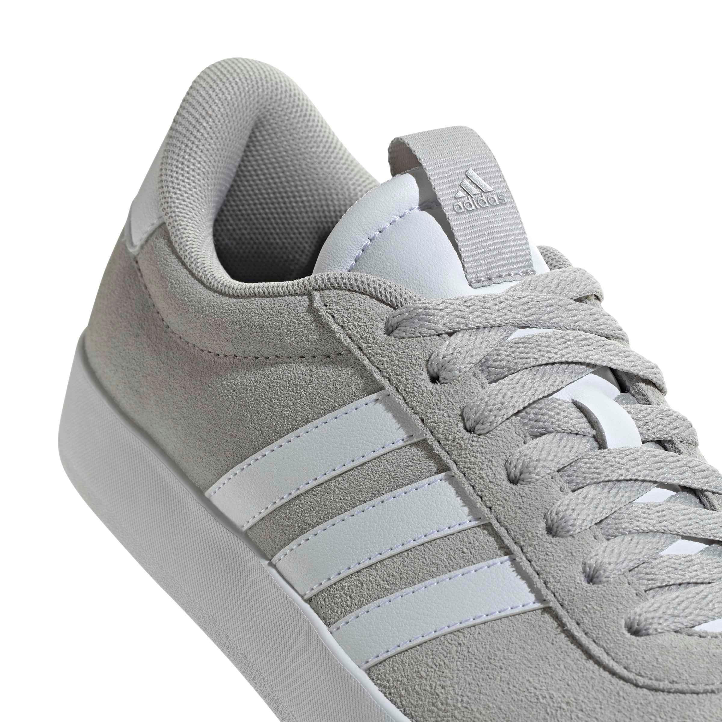 adidas VL Court 3.0 "Grey Two/Ftwr White/Silver Metallic" Women's Shoe - GREY/WHITE/SILVER