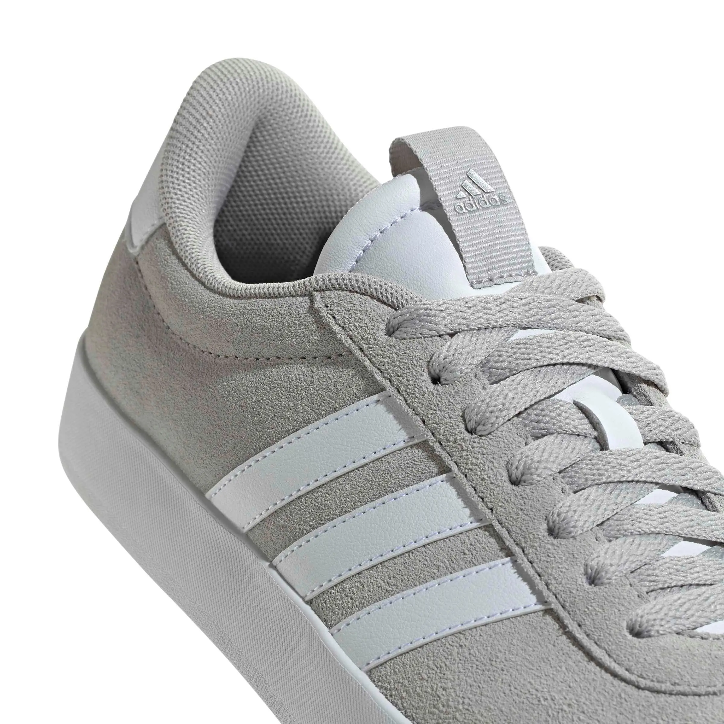 adidas VL Court 3.0 "Grey Two/Ftwr White/Silver Metallic" Women's Shoe - GREY/WHITE/SILVER