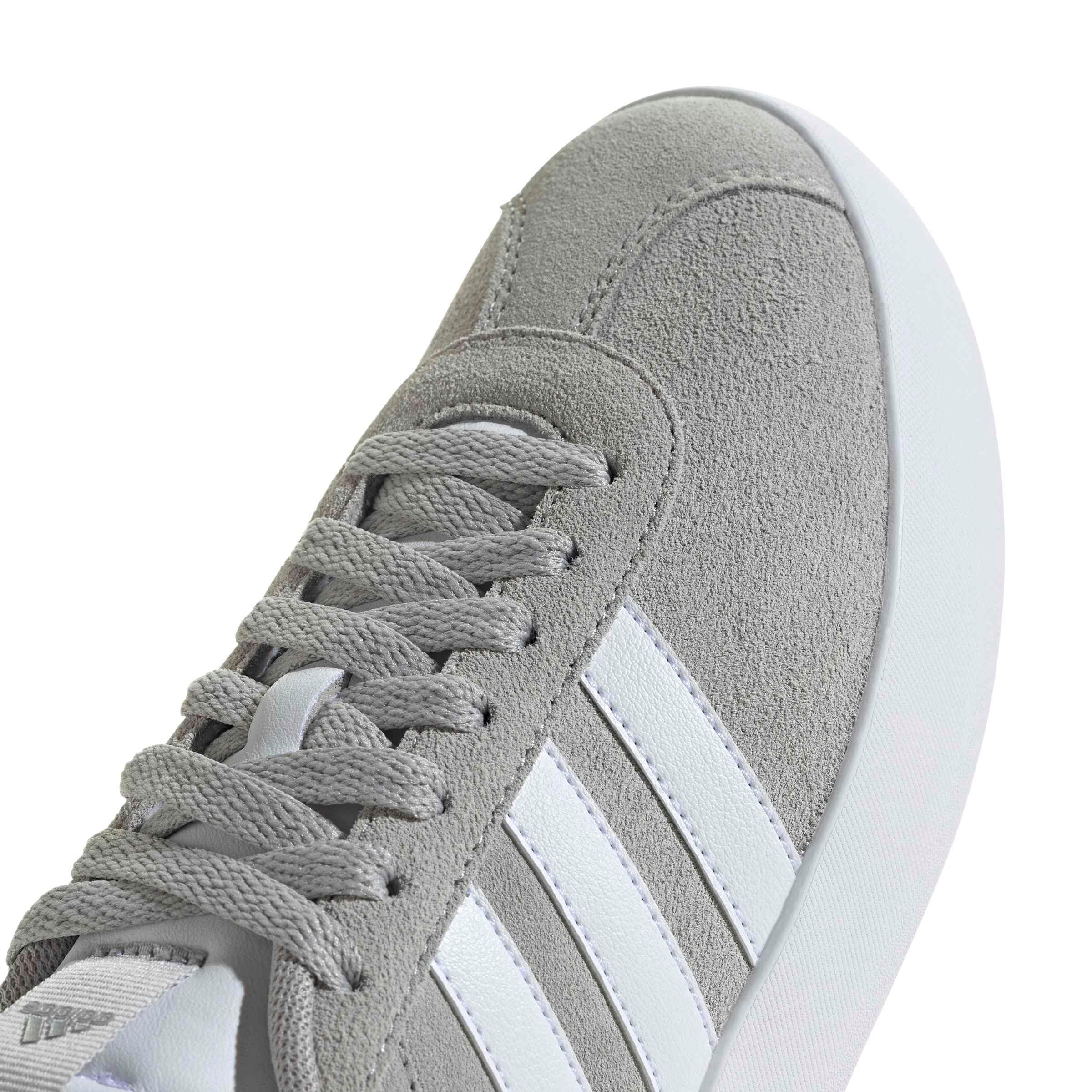 adidas VL Court 3.0 "Grey Two/Ftwr White/Silver Metallic" Women's Shoe - GREY/WHITE/SILVER