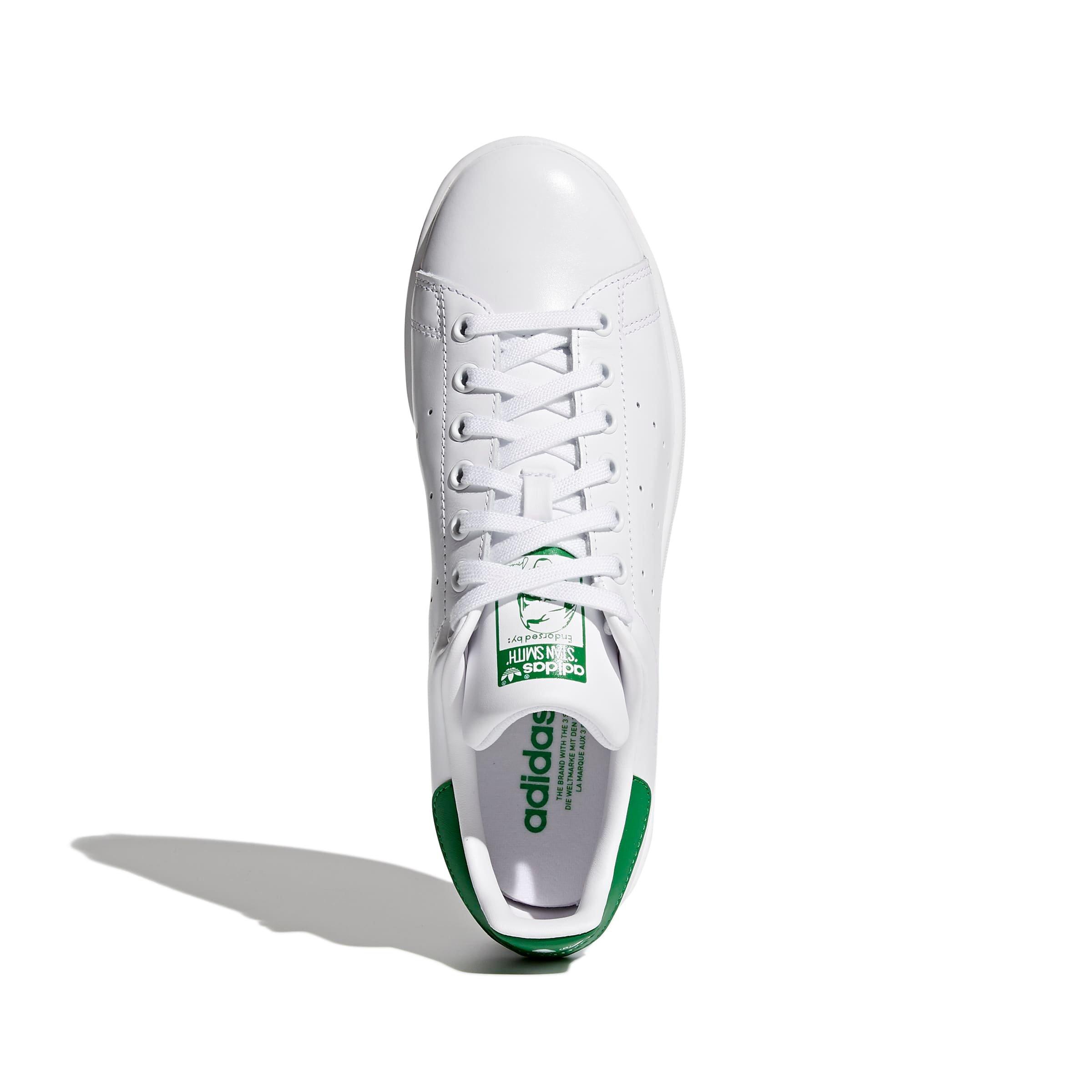 adidas Originals Stan Smith "Ftwr White/Core White/Green" Men's Shoe - WHITE/WHITE/GREEN Thumbnail View 5