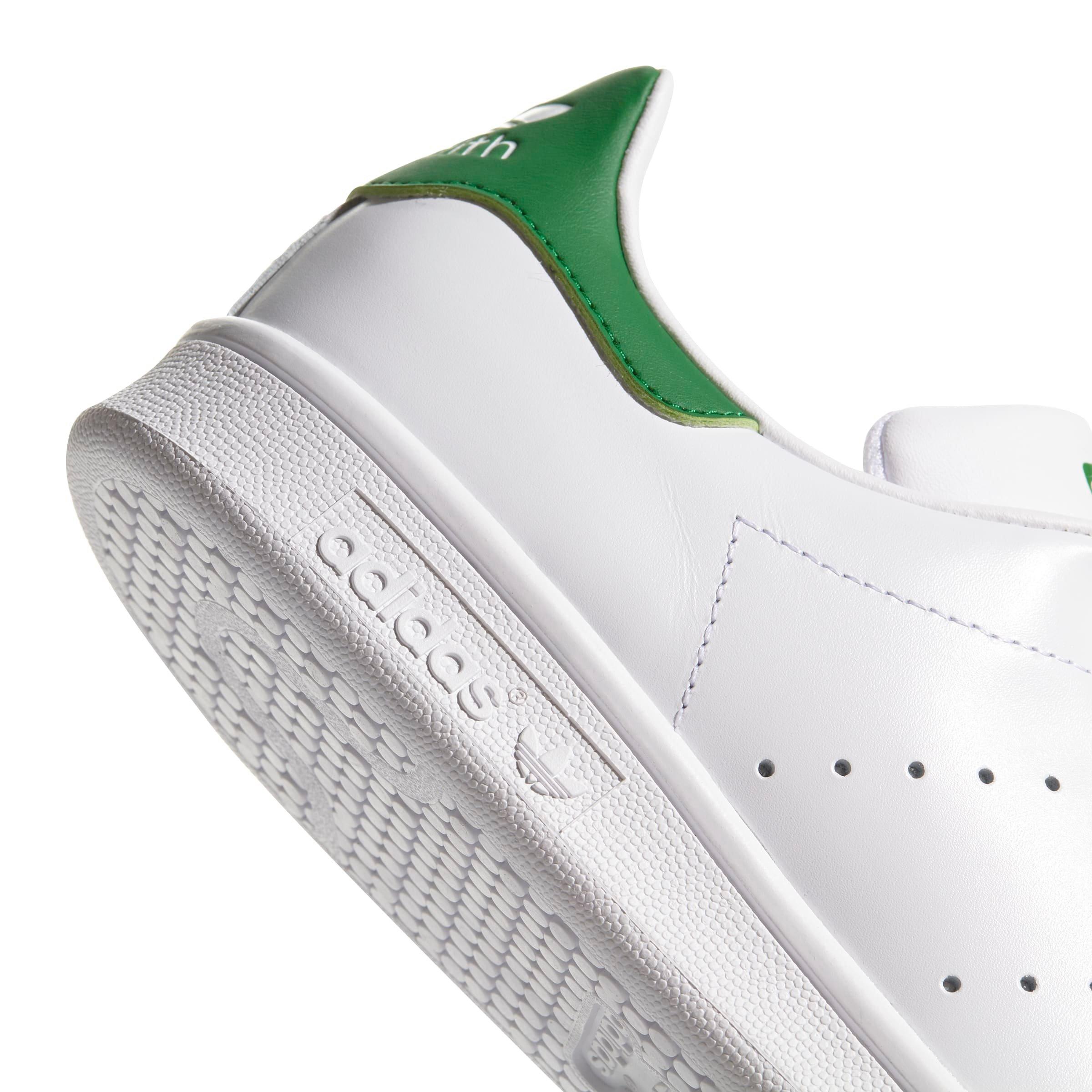 adidas Originals Stan Smith "Ftwr White/Core White/Green" Men's Shoe - WHITE/WHITE/GREEN Thumbnail View 8