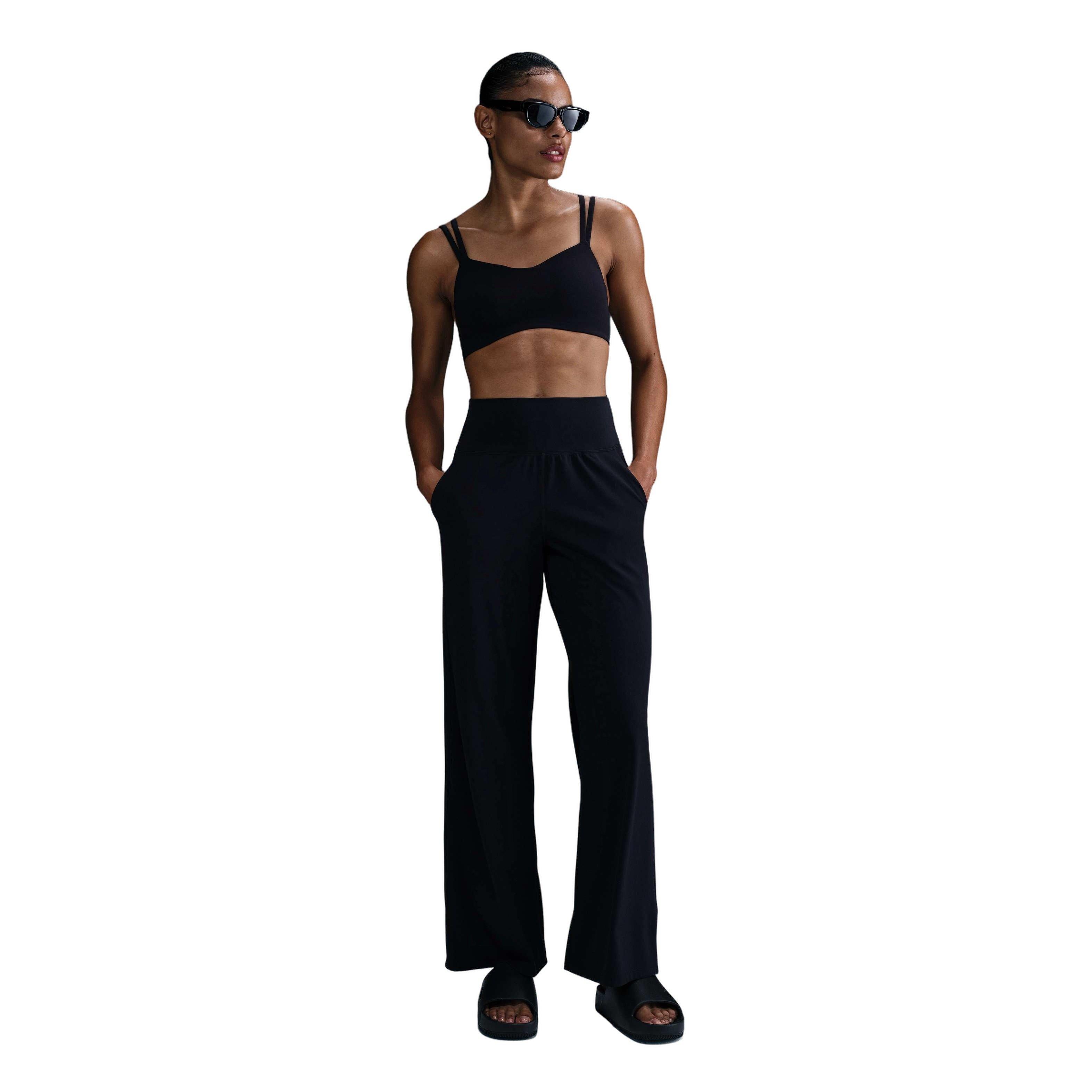 Nike Women's Zenvy Dri-FIT High-Waisted Wide-Leg Pants - Black - BLACK