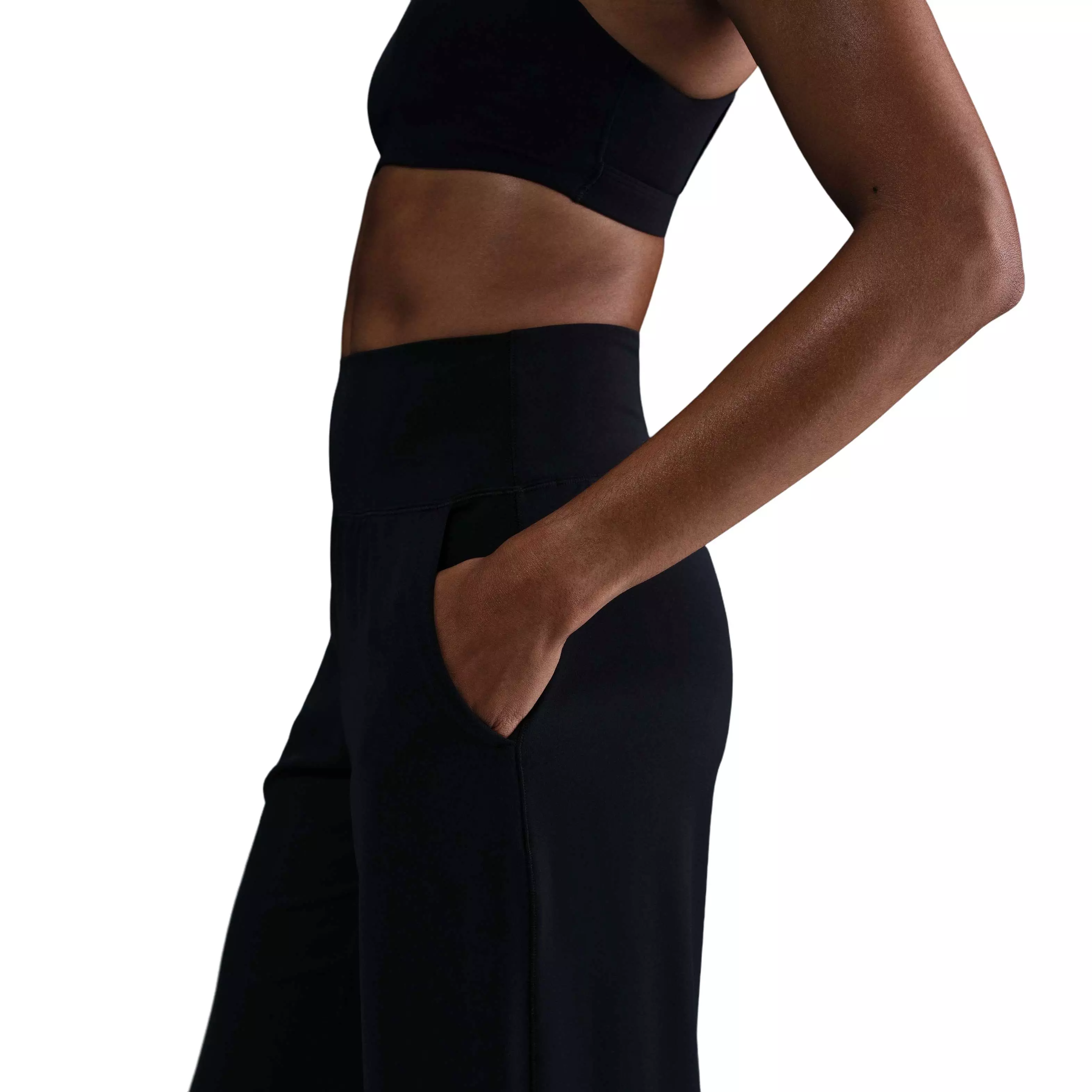 Nike Women's Zenvy Dri-FIT High-Waisted Wide-Leg Pants - Black - BLACK