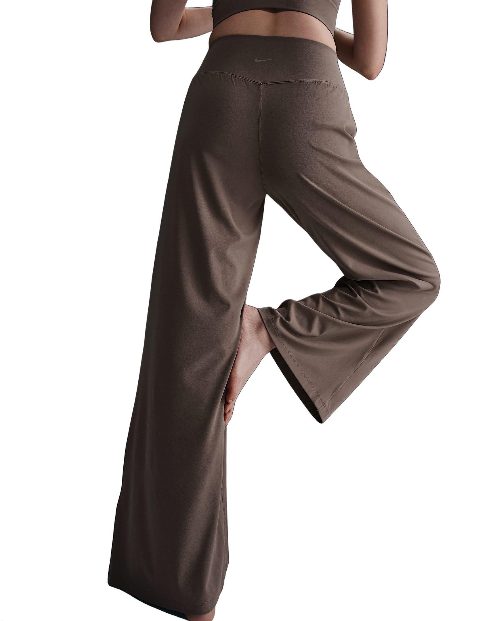 Nike Zenvy Dri-FIT High-Waisted Wide-Leg Women's Brown Pants