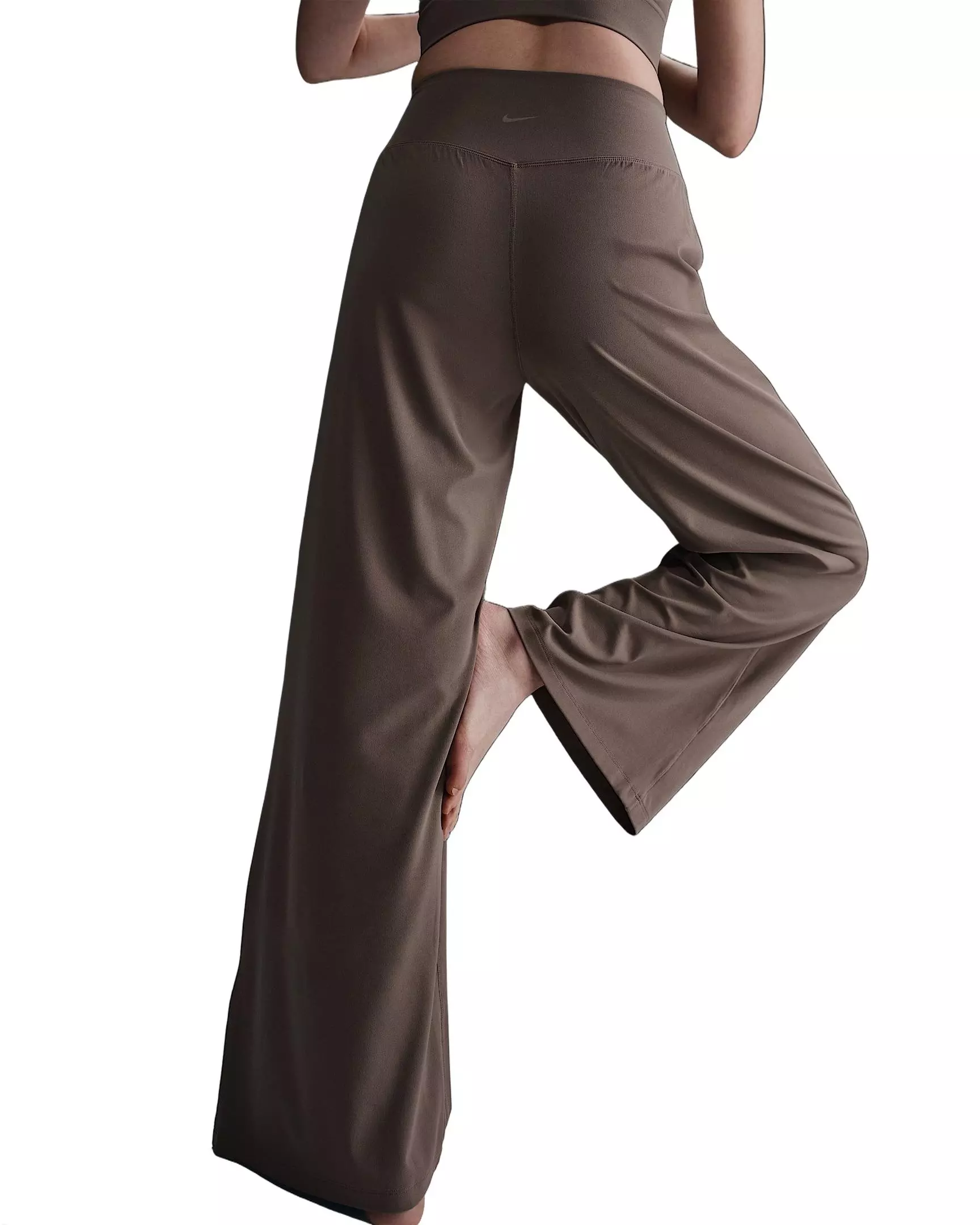 Nike Women's Zenvy Dri-FIT High-Waisted Wide-Leg Pants - Brown - BROWN