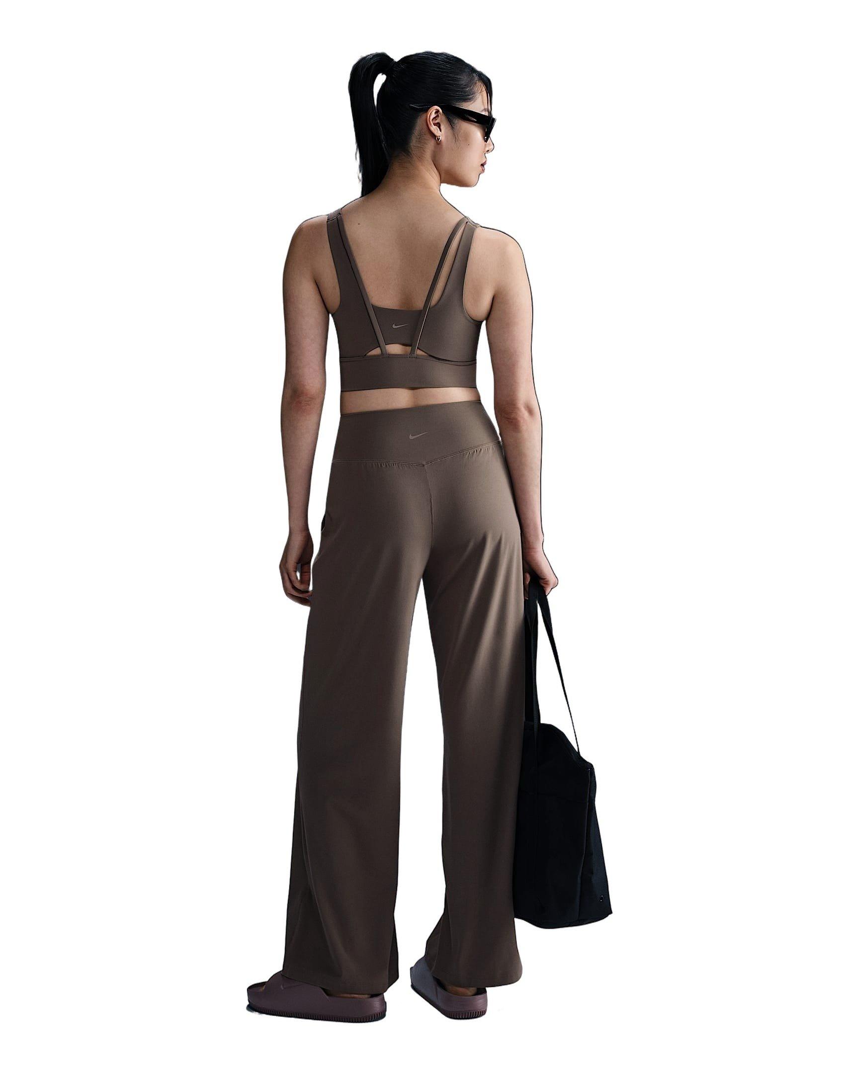 Nike Zenvy Dri-FIT High-Waisted Wide-Leg Women's Brown Pants