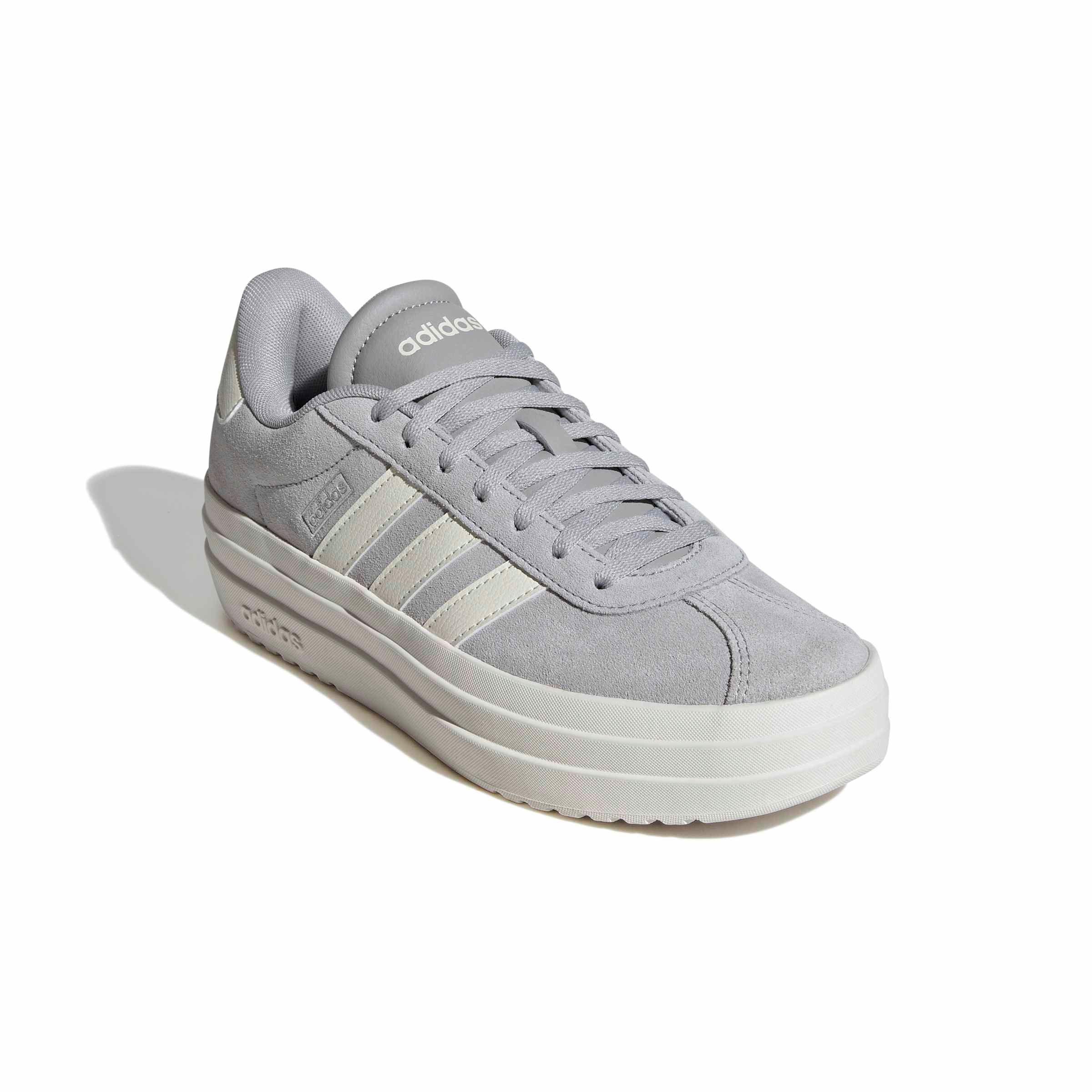 adidas VL Court Bold "Grey Two/Off White/Core White" Women's Shoe - GREY/OFF WHITE/WHITE