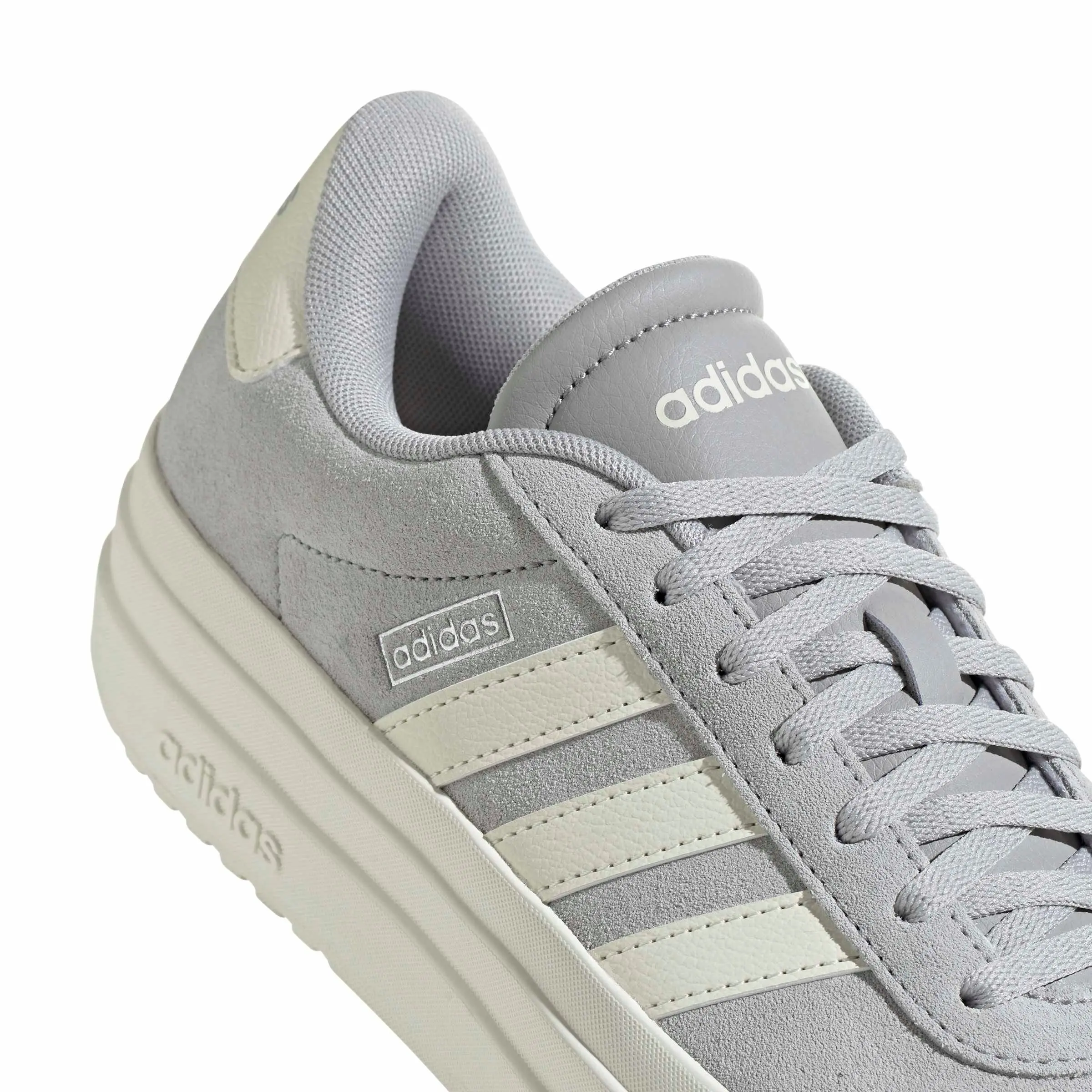adidas VL Court Bold "Grey Two/Off White/Core White" Women's Shoe - GREY/OFF WHITE/WHITE