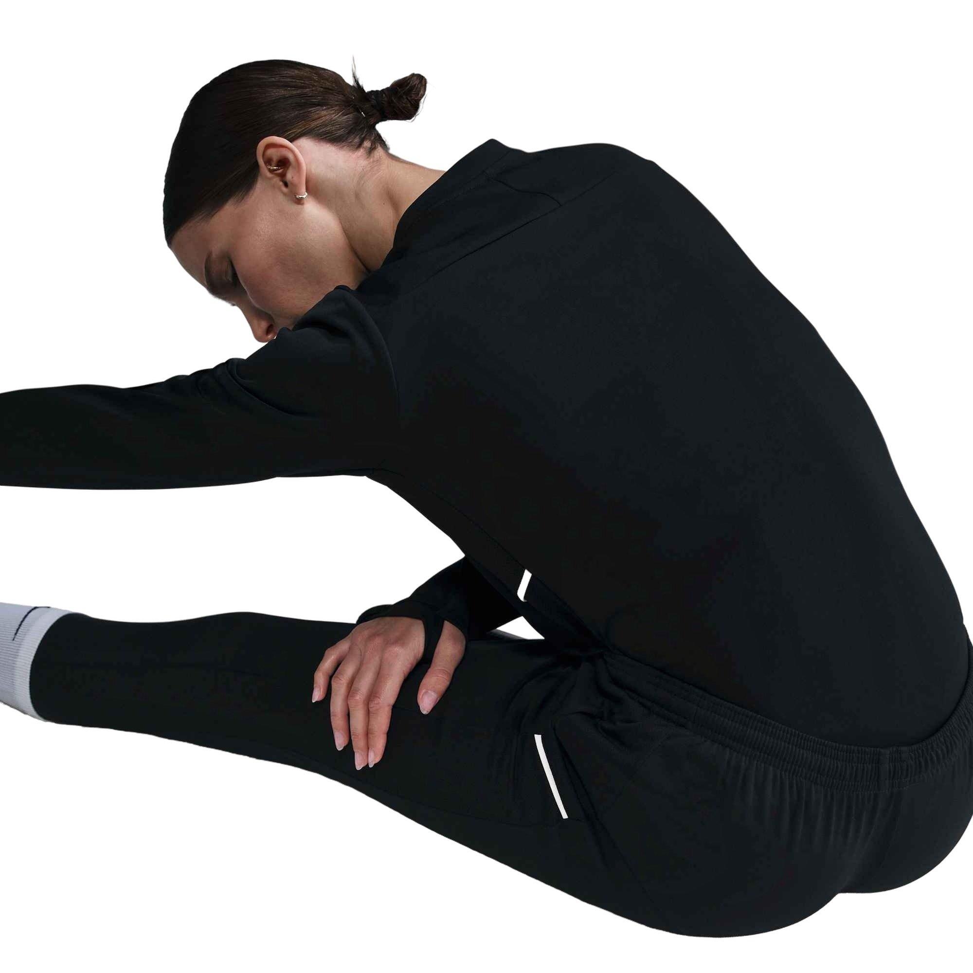 Nike Women's Dri-FIT Crew-Neck Long-Sleeve Soccer Top-Black - BLACK Thumbnail View 2