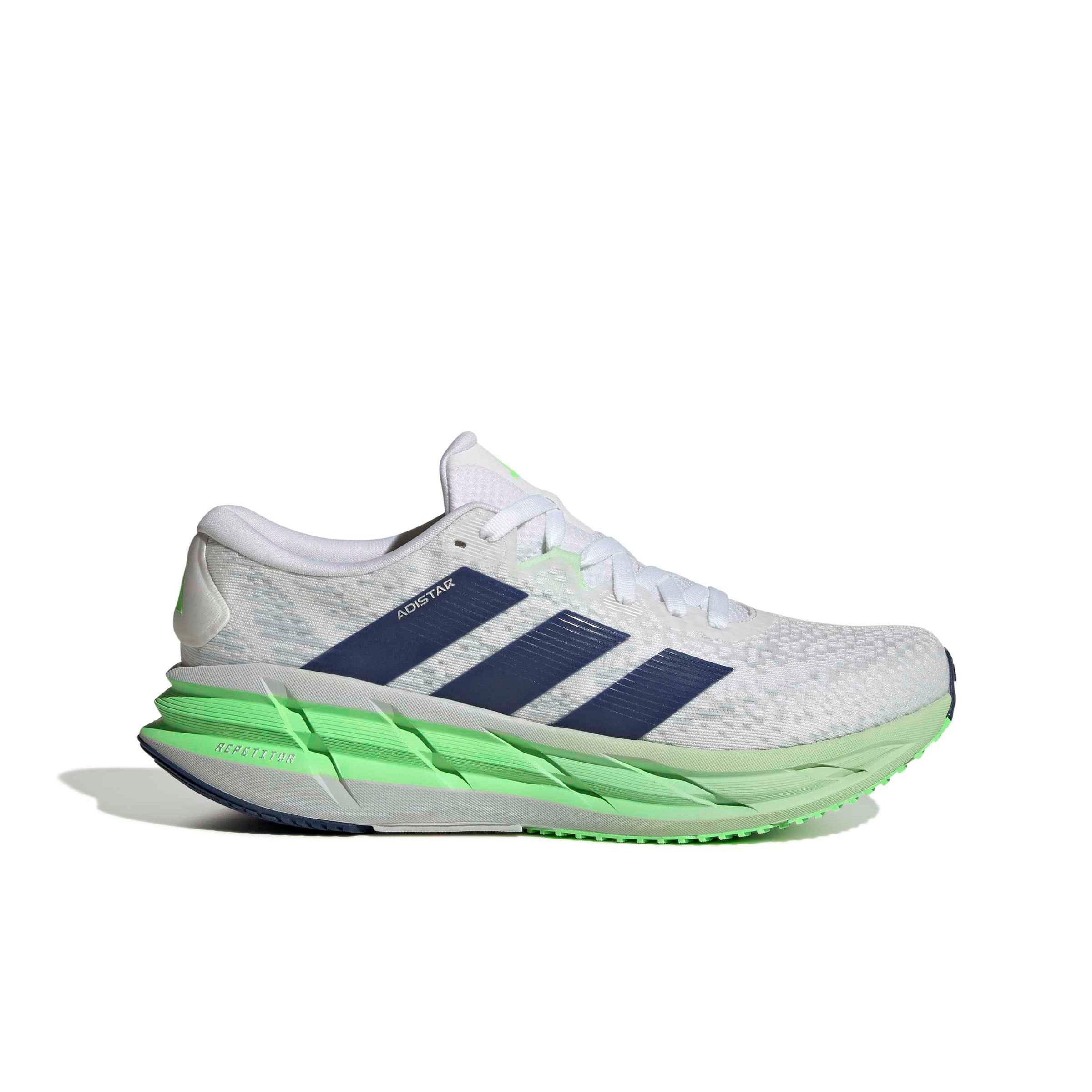 adidas Adistar 4 "Ftwr White/Tech Indigo/Lime Burst" Men's Running Shoe - WHITE/INDIGO/LIME Thumbnail View 1