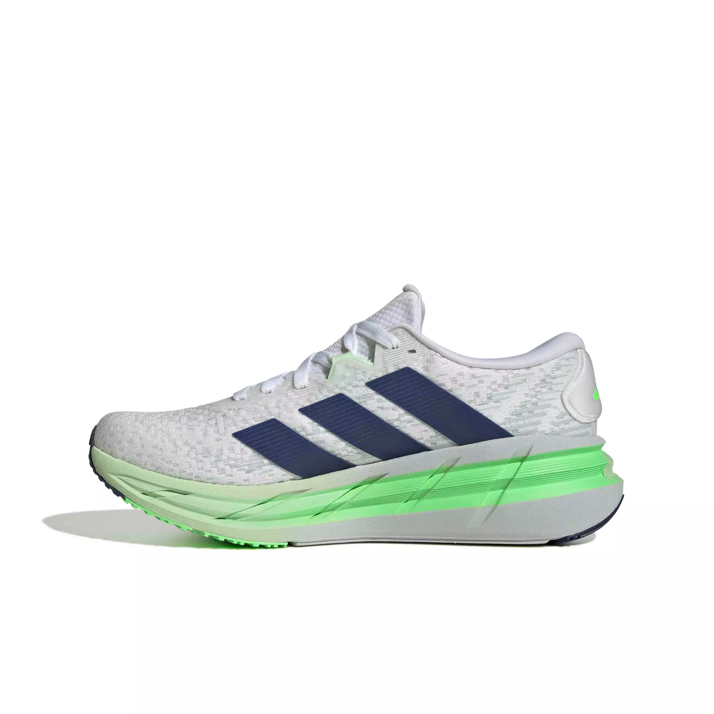 adidas Adistar 4 "Ftwr White/Tech Indigo/Lime Burst" Men's Running Shoe - WHITE/INDIGO/LIME