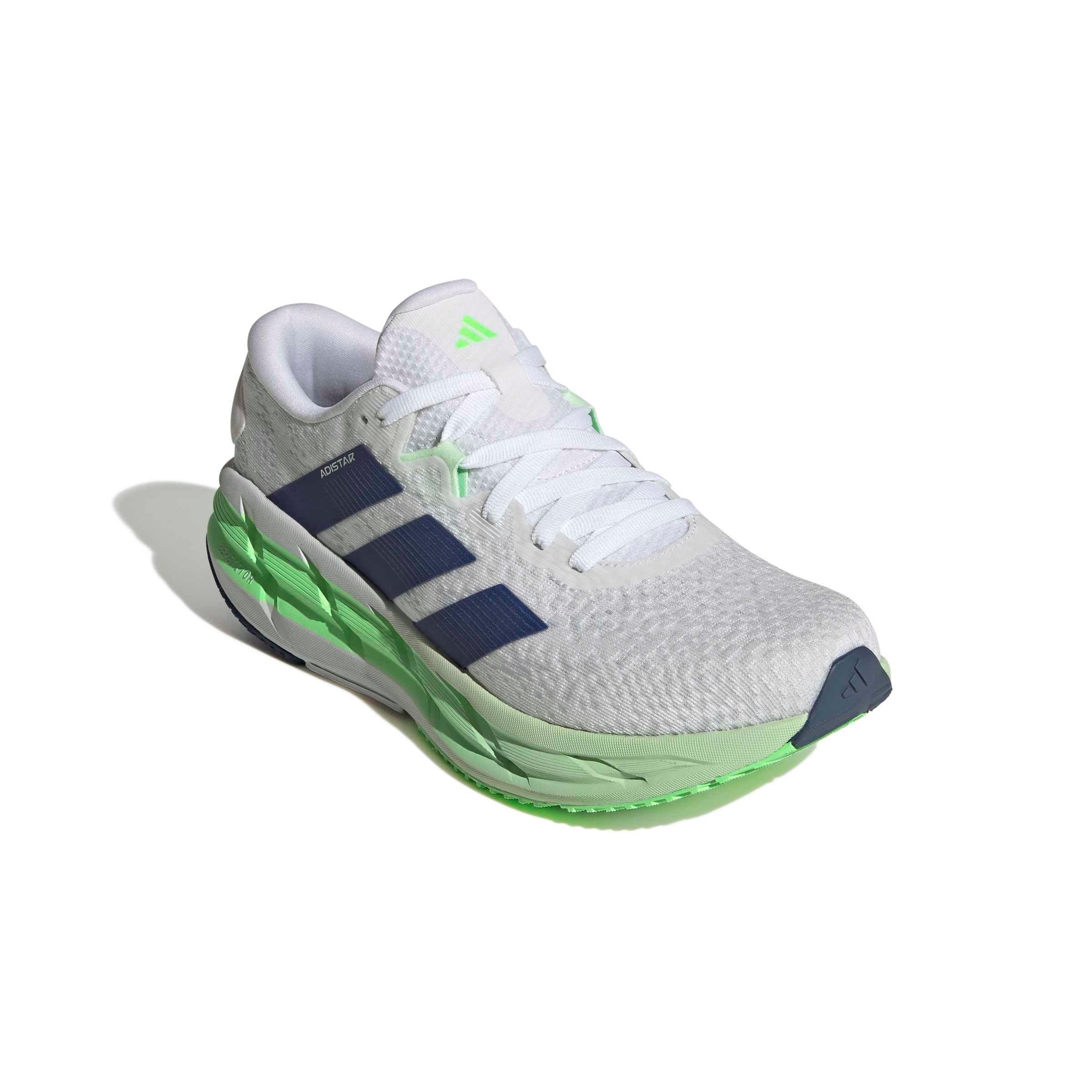 adidas Adistar 4 "Ftwr White/Tech Indigo/Lime Burst" Men's Running Shoe - WHITE/INDIGO/LIME Thumbnail View 3