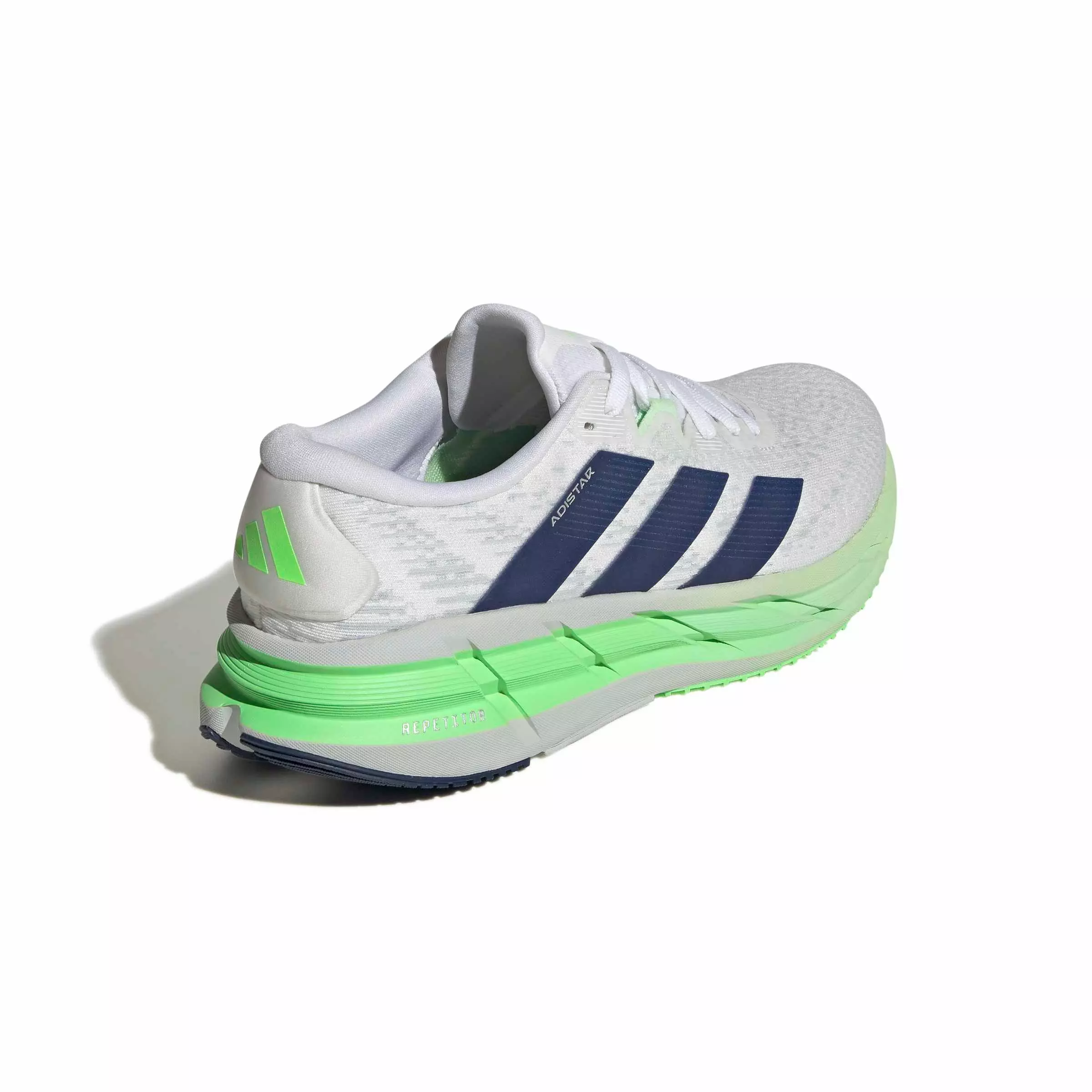 adidas Adistar 4 "Ftwr White/Tech Indigo/Lime Burst" Men's Running Shoe - WHITE/INDIGO/LIME