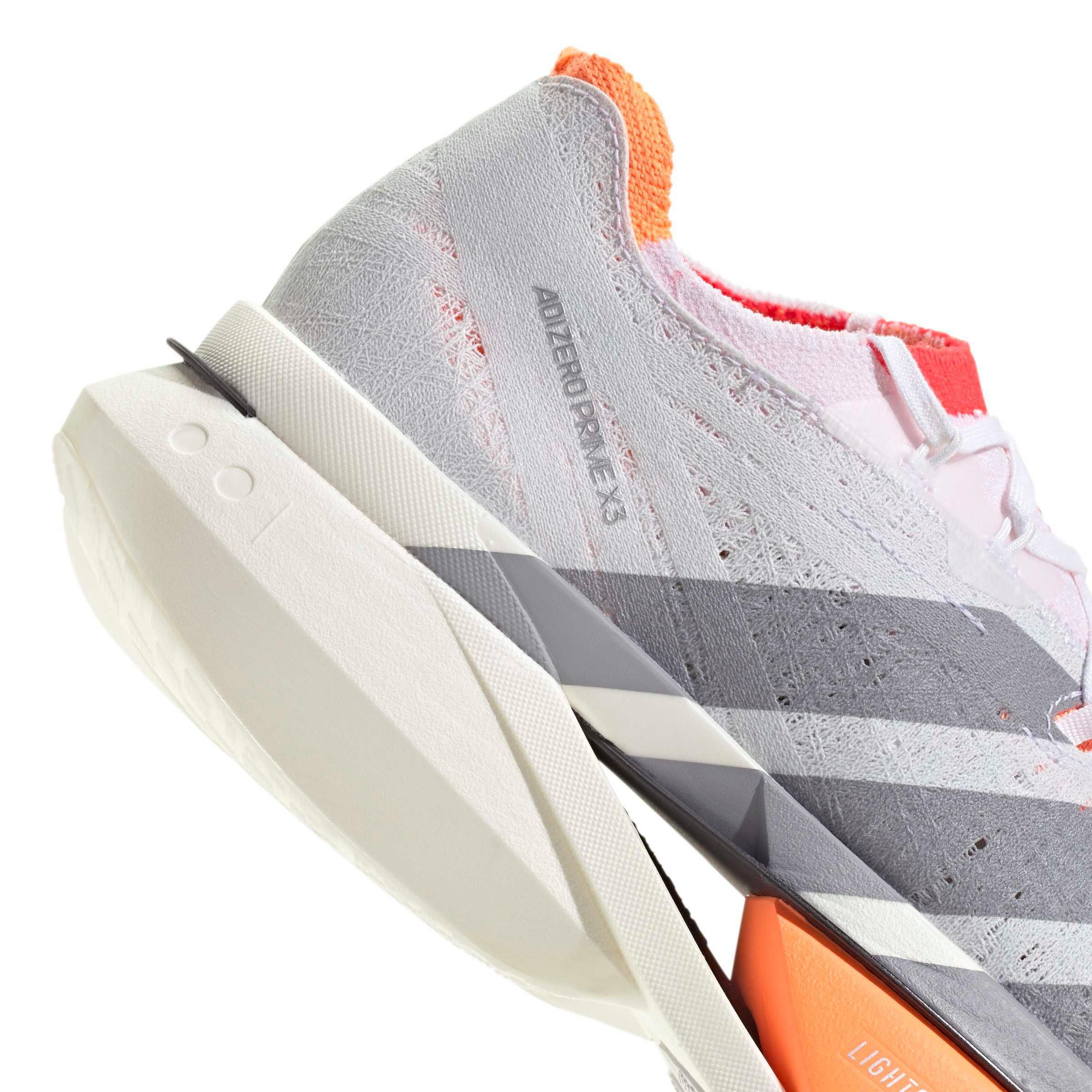 adidas Adizero Prime X3 Strung "Ftwr White/Ftwr White/Lucid Red" Men's Running Shoe - WHITE/WHITE/RED Thumbnail View 8