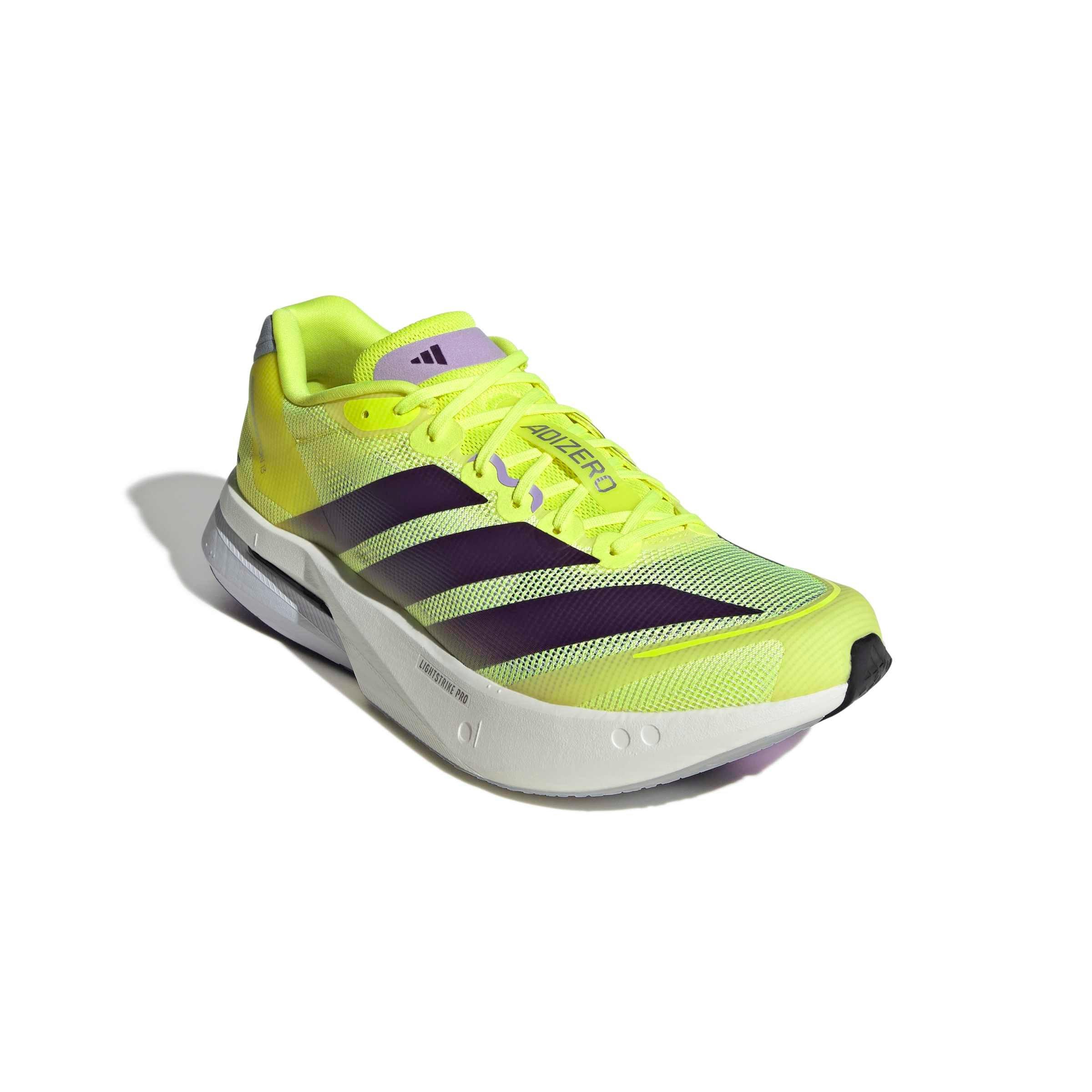 adidas Adizero Boston 13 "Solar Yellow/Aurora Plum/Powder Plum" Men's Running Shoe - YELLOW/PLUM/PLUM Thumbnail View 3