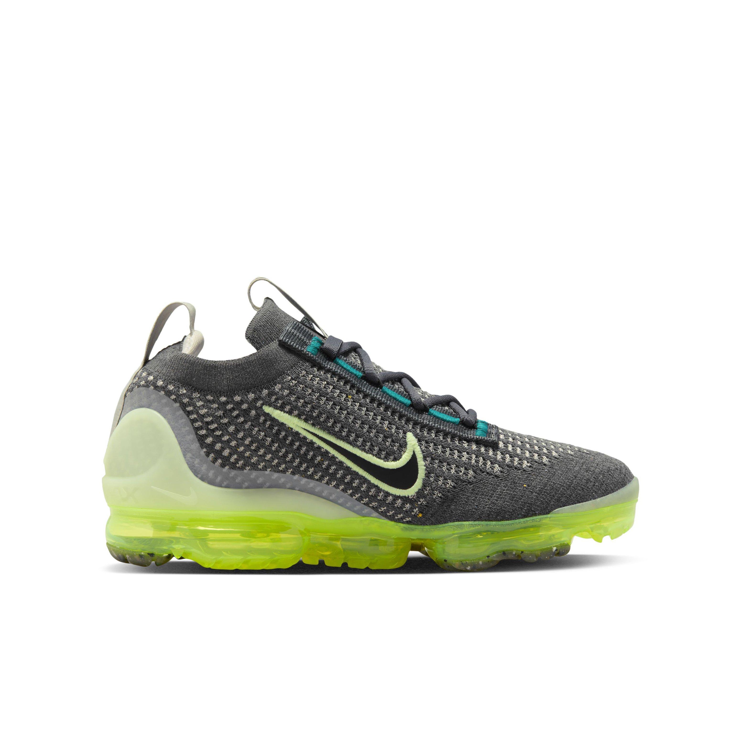 Nike Air VaporMax 2021 FK "Dark Grey/Black/Barely Volt/Phantom" Grade School Boys' Shoe - DK GREY/BLACK/VOLT/PHANTOM Thumbnail View 1