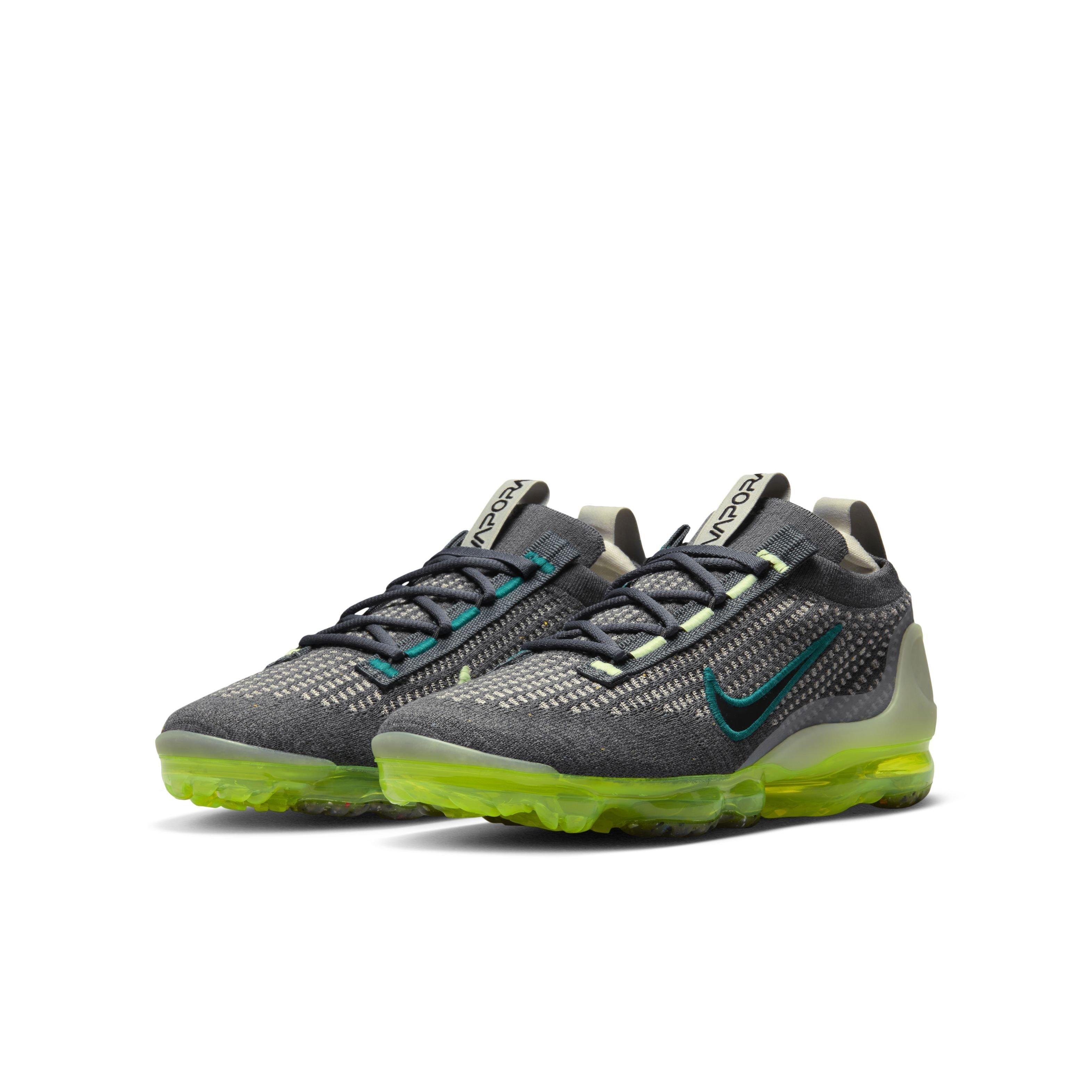 Nike Air VaporMax 2021 FK "Dark Grey/Black/Barely Volt/Phantom" Grade School Boys' Shoe - DK GREY/BLACK/VOLT/PHANTOM Thumbnail View 3