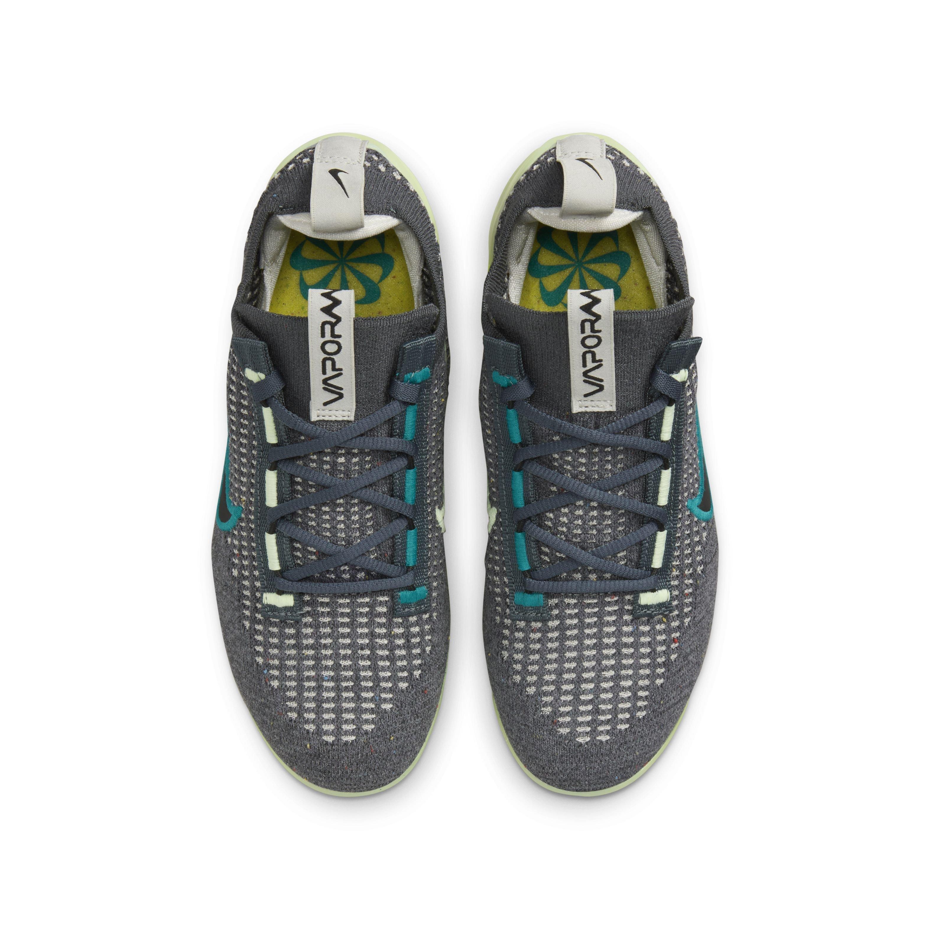 Nike Air VaporMax 2021 FK "Dark Grey/Black/Barely Volt/Phantom" Grade School Boys' Shoe - DK GREY/BLACK/VOLT/PHANTOM Thumbnail View 4