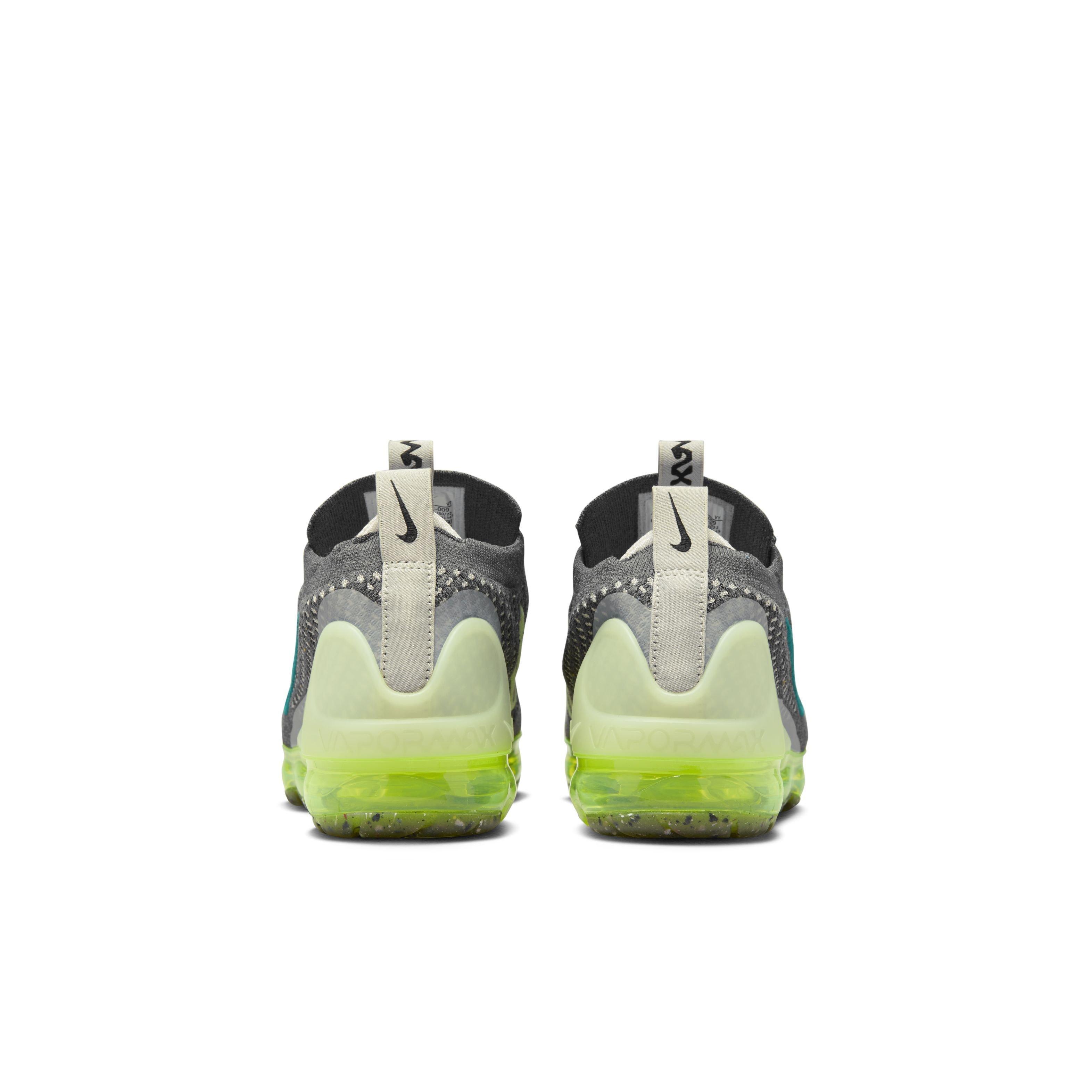 Nike Air VaporMax 2021 FK "Dark Grey/Black/Barely Volt/Phantom" Grade School Boys' Shoe - DK GREY/BLACK/VOLT/PHANTOM Thumbnail View 5