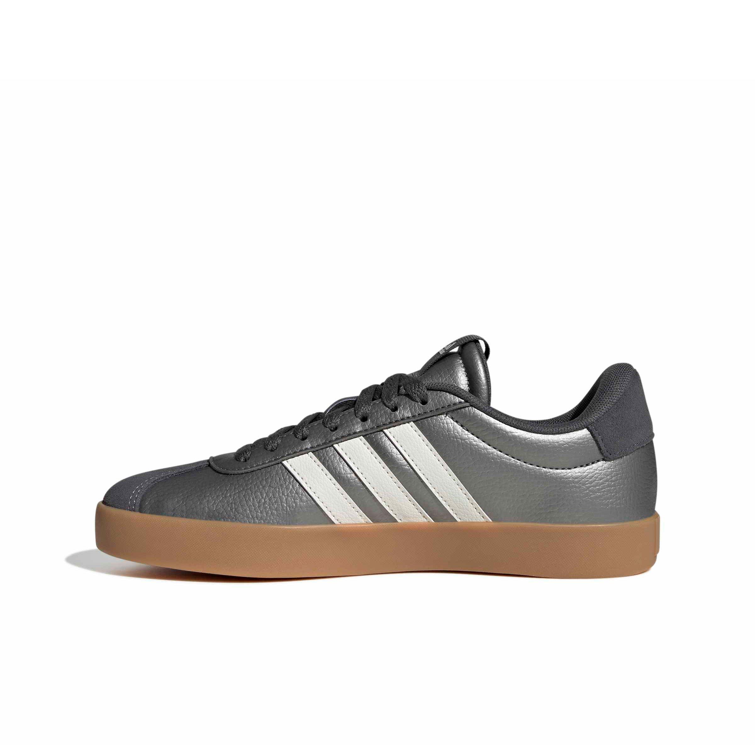 adidas VL Court 3.0 "Iron Metallic/Core White/Grey Five" Women's Shoe - IRON/WHITE/GREY