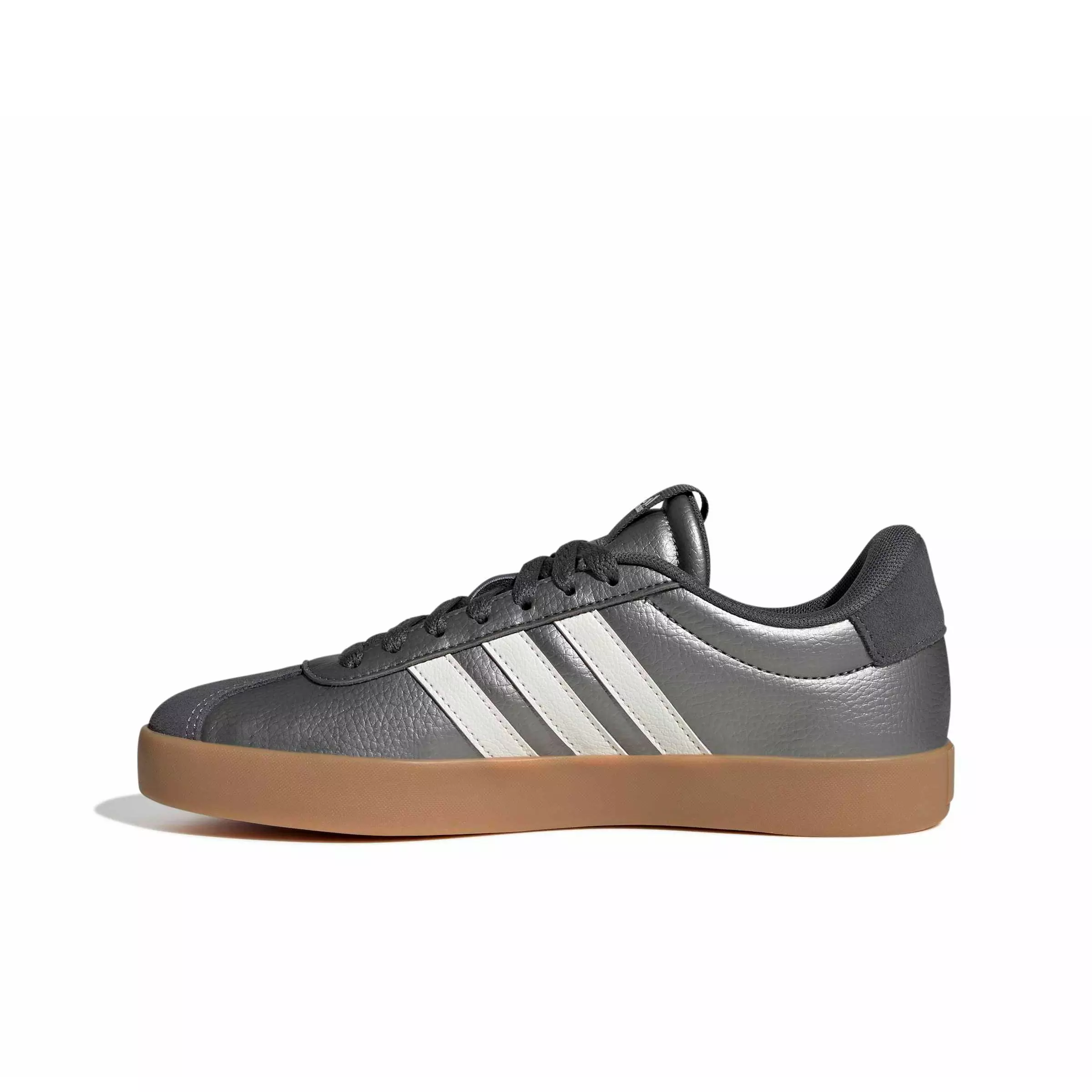 adidas VL Court 3.0 "Iron Metallic/Core White/Grey Five" Women's Shoe - IRON/WHITE/GREY