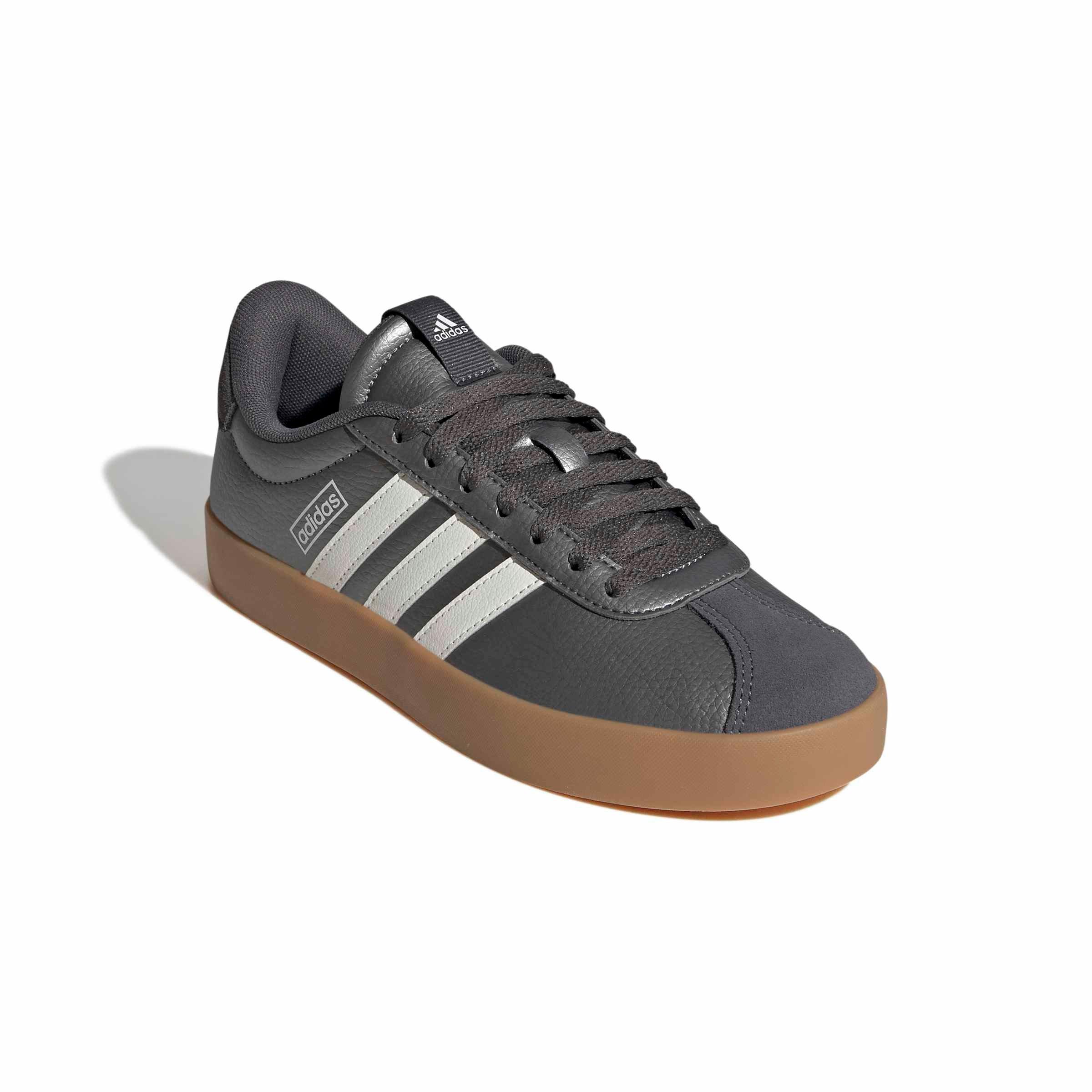 adidas VL Court 3.0 "Iron Metallic/Core White/Grey Five" Women's Shoe - IRON/WHITE/GREY