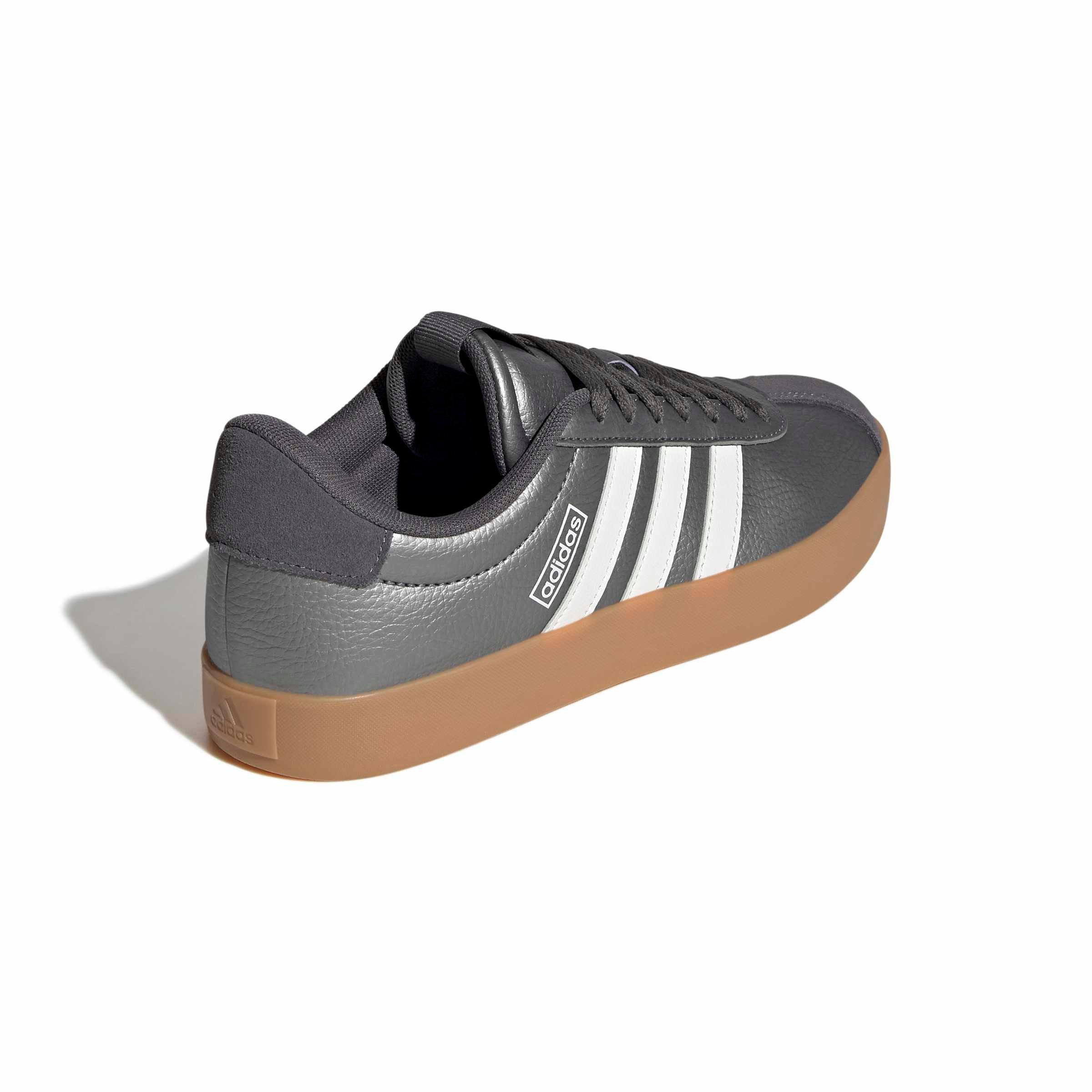 adidas VL Court 3.0 "Iron Metallic/Core White/Grey Five" Women's Shoe - IRON/WHITE/GREY