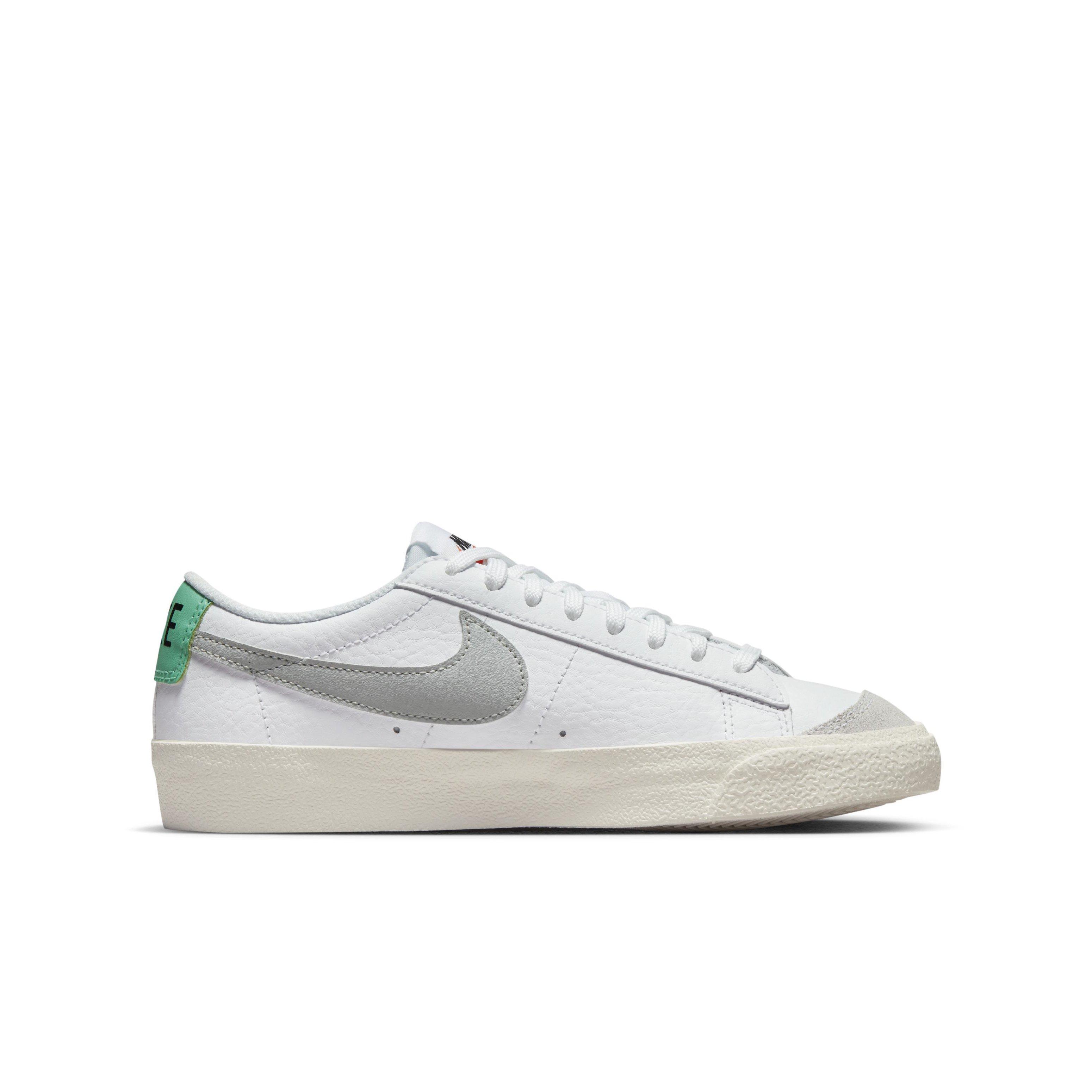 Nike Blazer Low '77 "White/Grey Fog/Light Menta/Sail" Grade School Boys' Shoe - WHITE/GREY/LT MENTAL/SAIL Thumbnail View 1