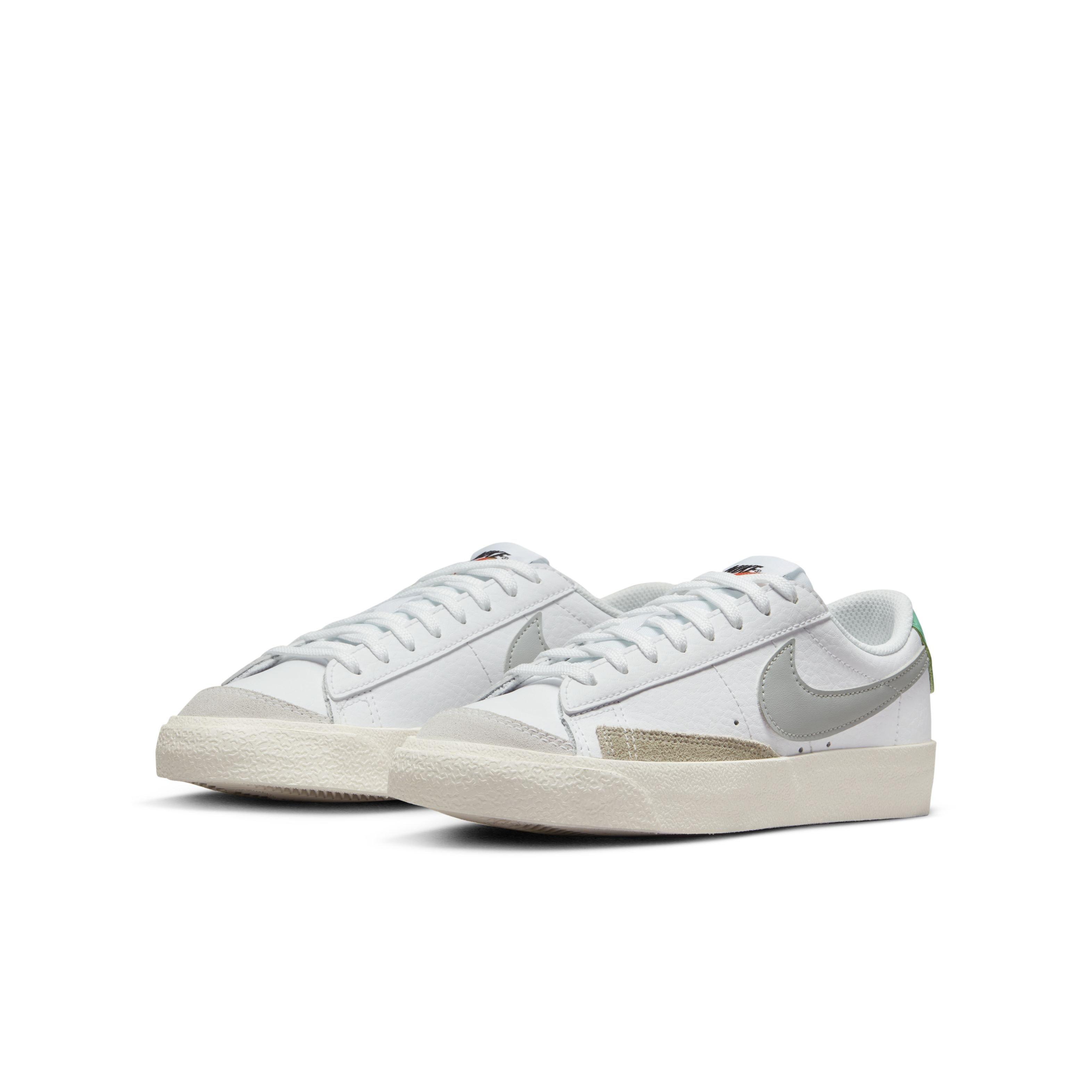 Nike Blazer Low '77 "White/Grey Fog/Light Menta/Sail" Grade School Boys' Shoe - WHITE/GREY/LT MENTAL/SAIL Thumbnail View 3