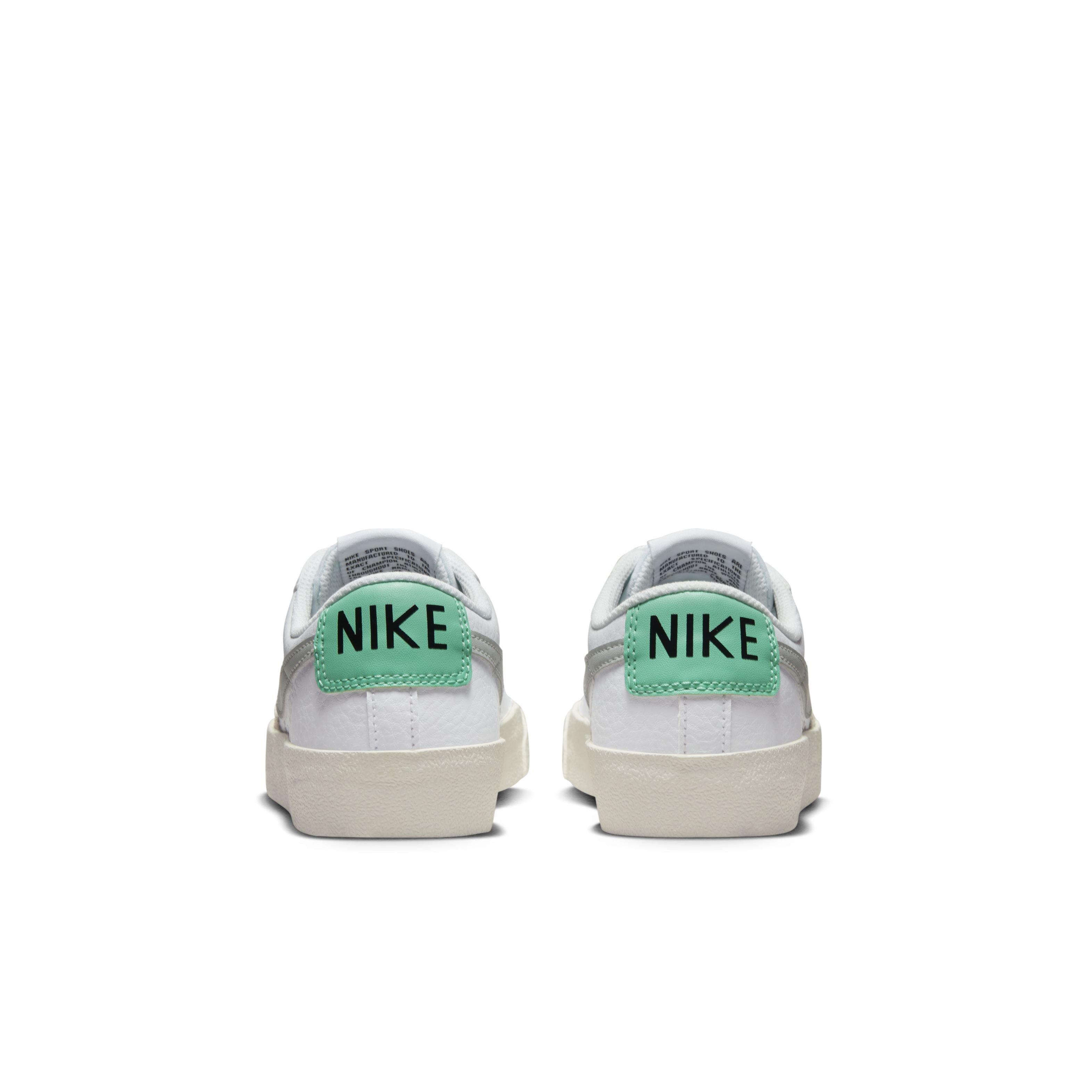 Nike Blazer Low '77 "White/Grey Fog/Light Menta/Sail" Grade School Boys' Shoe - WHITE/GREY/LT MENTAL/SAIL Thumbnail View 5