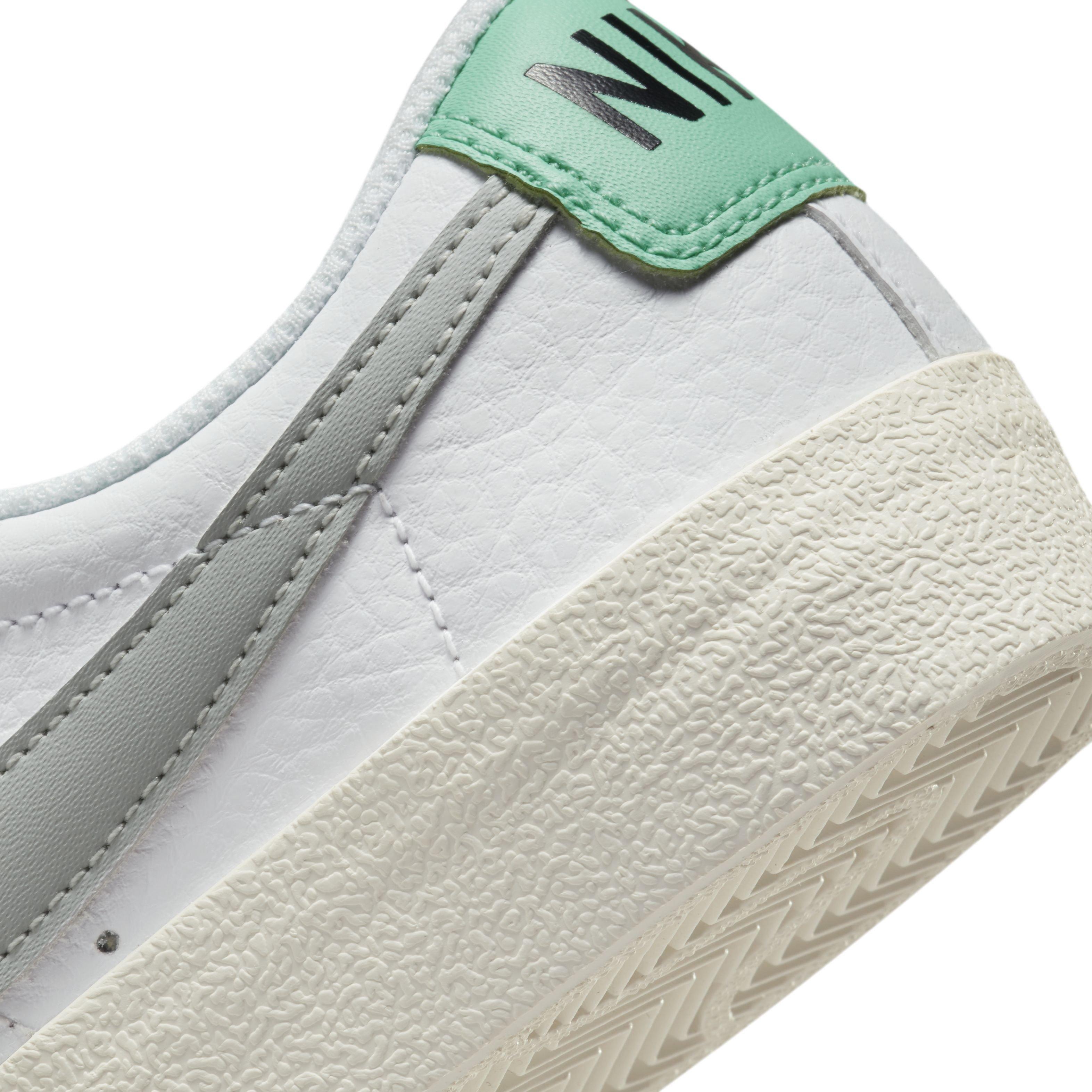 Nike Blazer Low '77 "White/Grey Fog/Light Menta/Sail" Grade School Boys' Shoe - WHITE/GREY/LT MENTAL/SAIL Thumbnail View 8