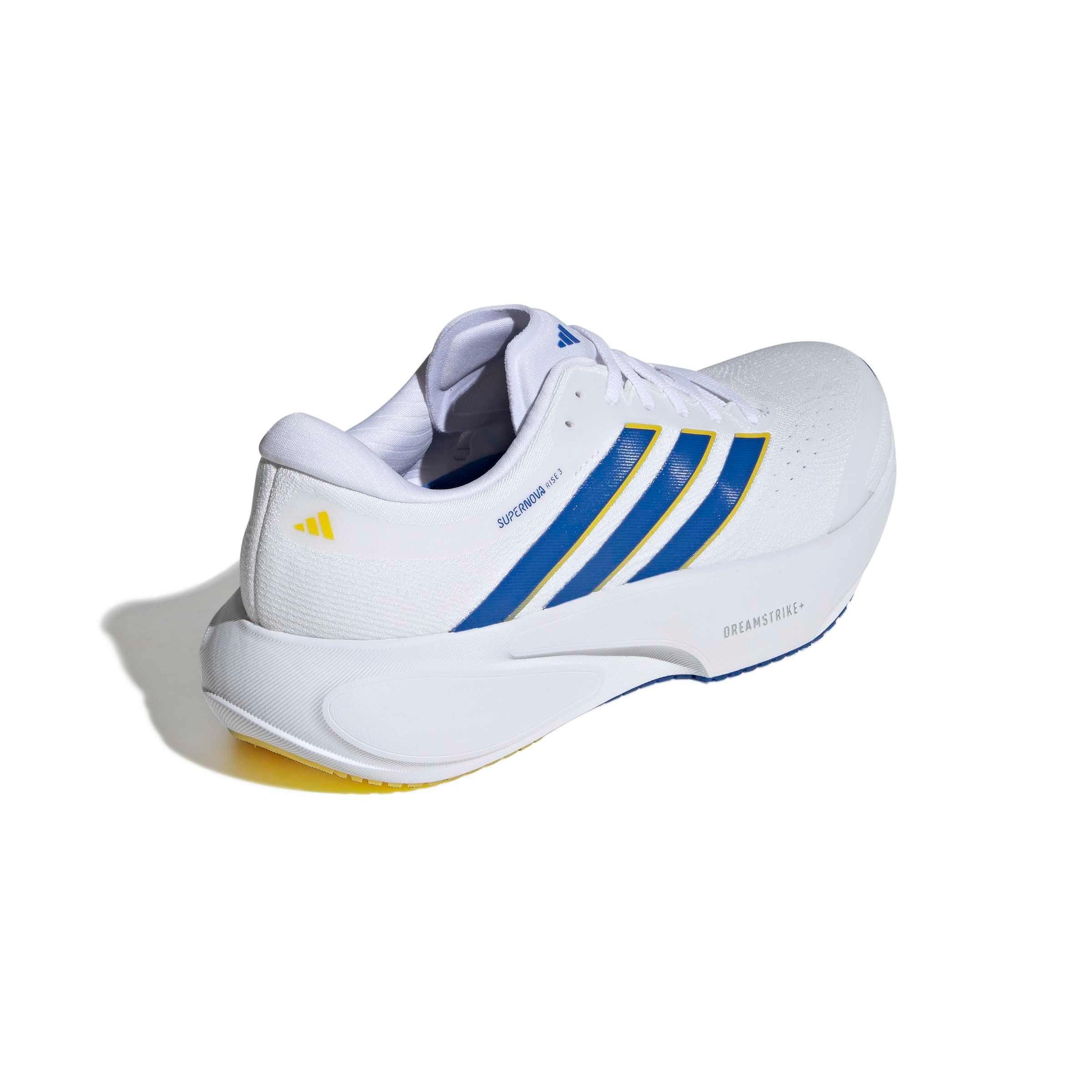 adidas Supernova Rise 3 "Ftwr White/Blue/Yellow" Men's Running Shoe - WHITE/BLUE/YELLOW Thumbnail View 4