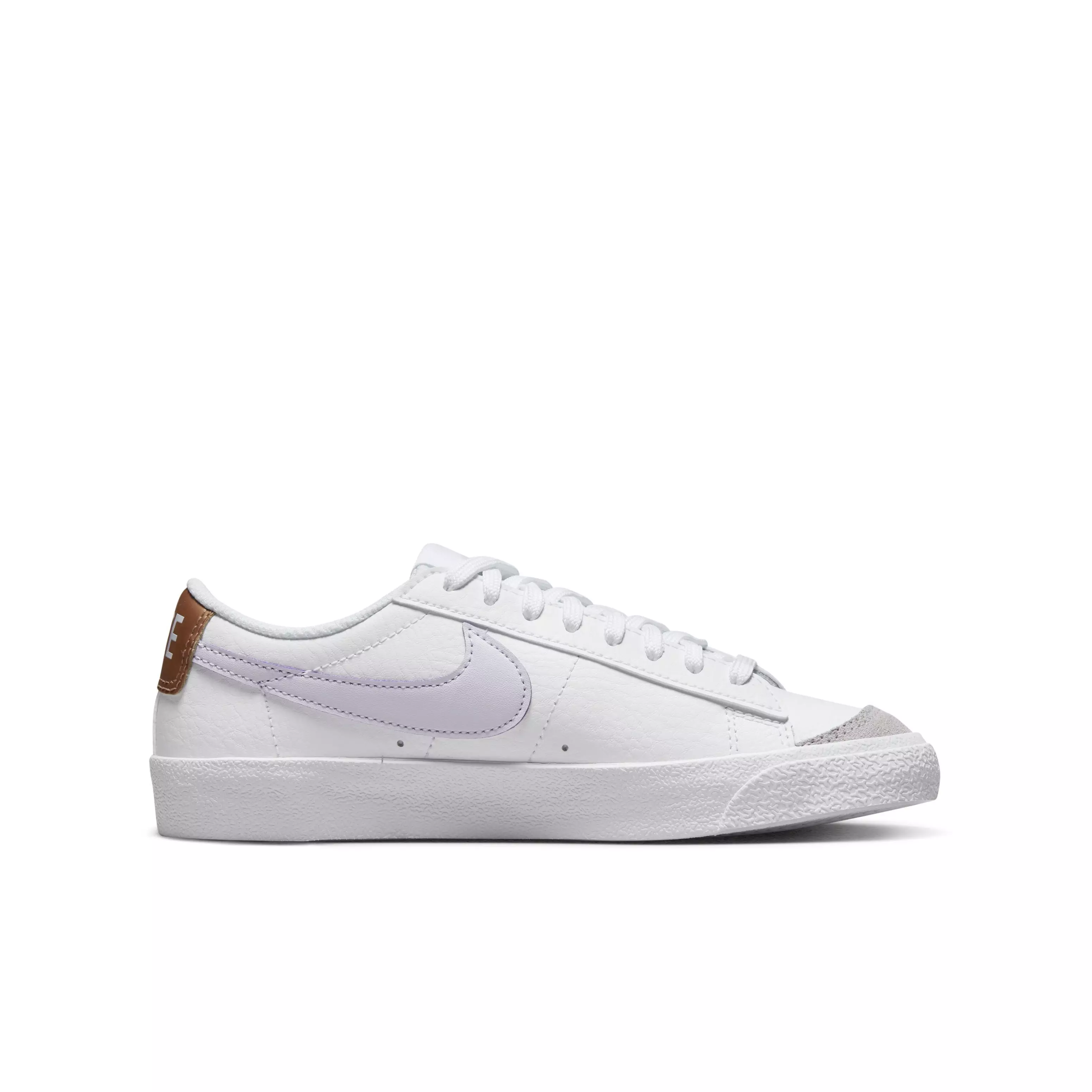 Nike Blazer Low '77 "White/Barely Grape/Metallic Copper" Grade School Girls' Shoe - WHITE/GRAPE/COPPER