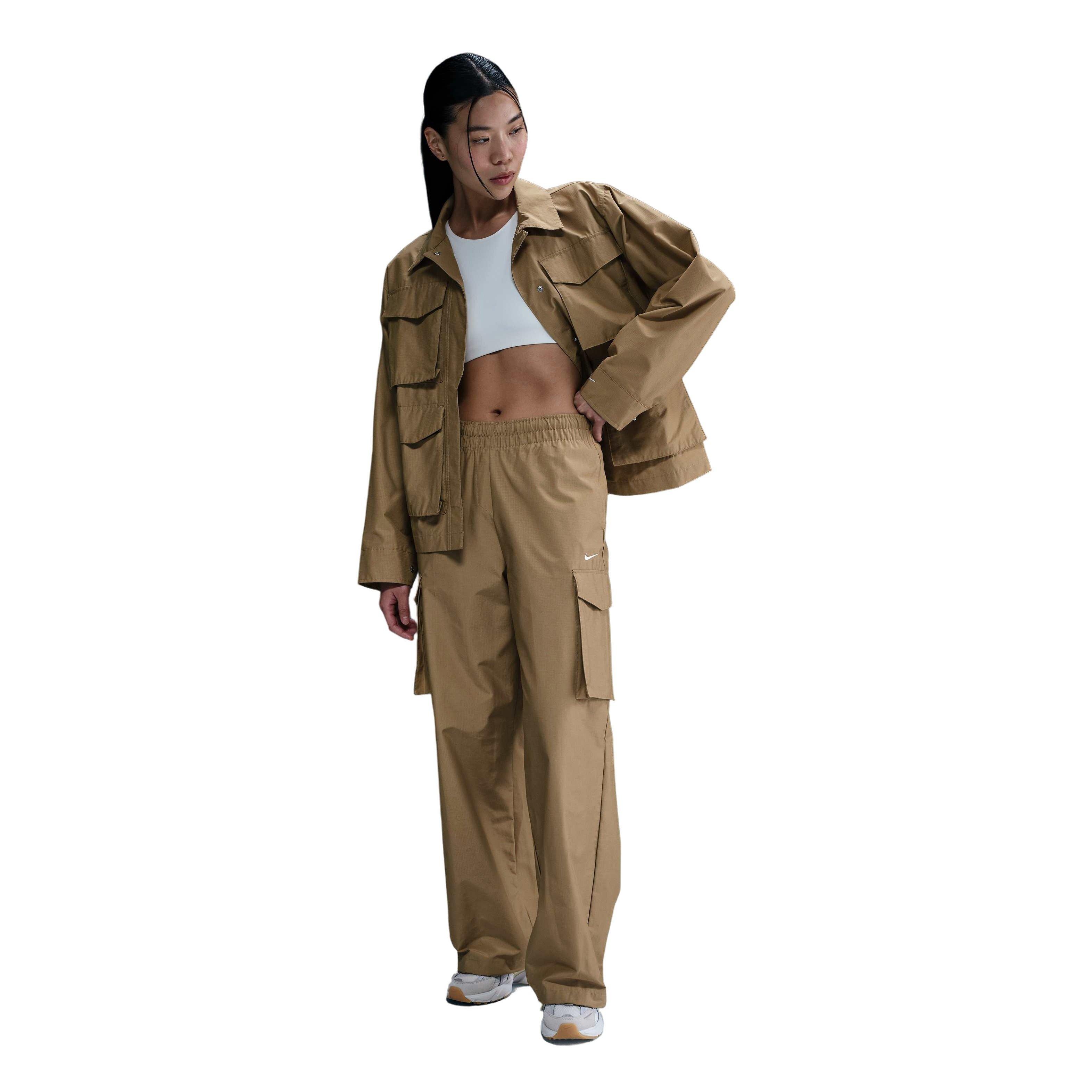 Nike Women's Sportswear Everything Wovens Mid-Rise Cargo Pants - Beige - BROWN Thumbnail View 3